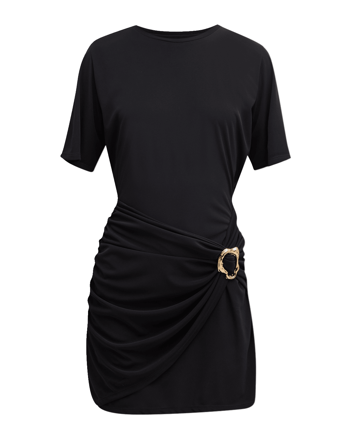 Marella Arnes Draped Buckle-Embellished Mini Dress