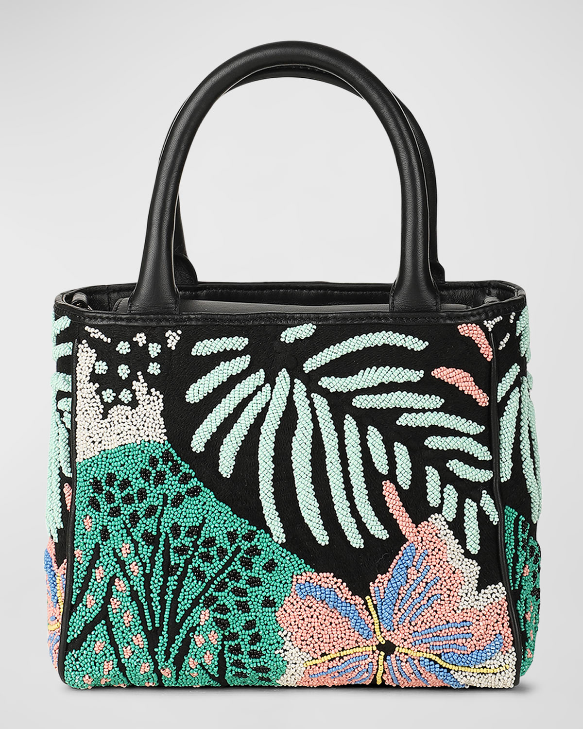 Rafe Tasha Small Floral Beaded Tote Bag