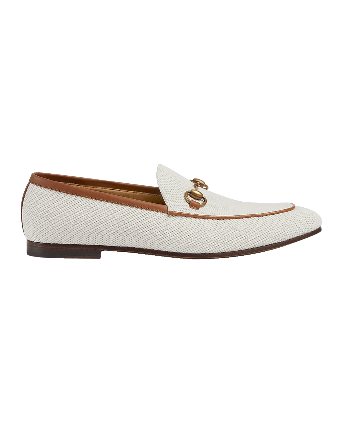 Gucci Men's New Jordaan Canvas Bit Loafers