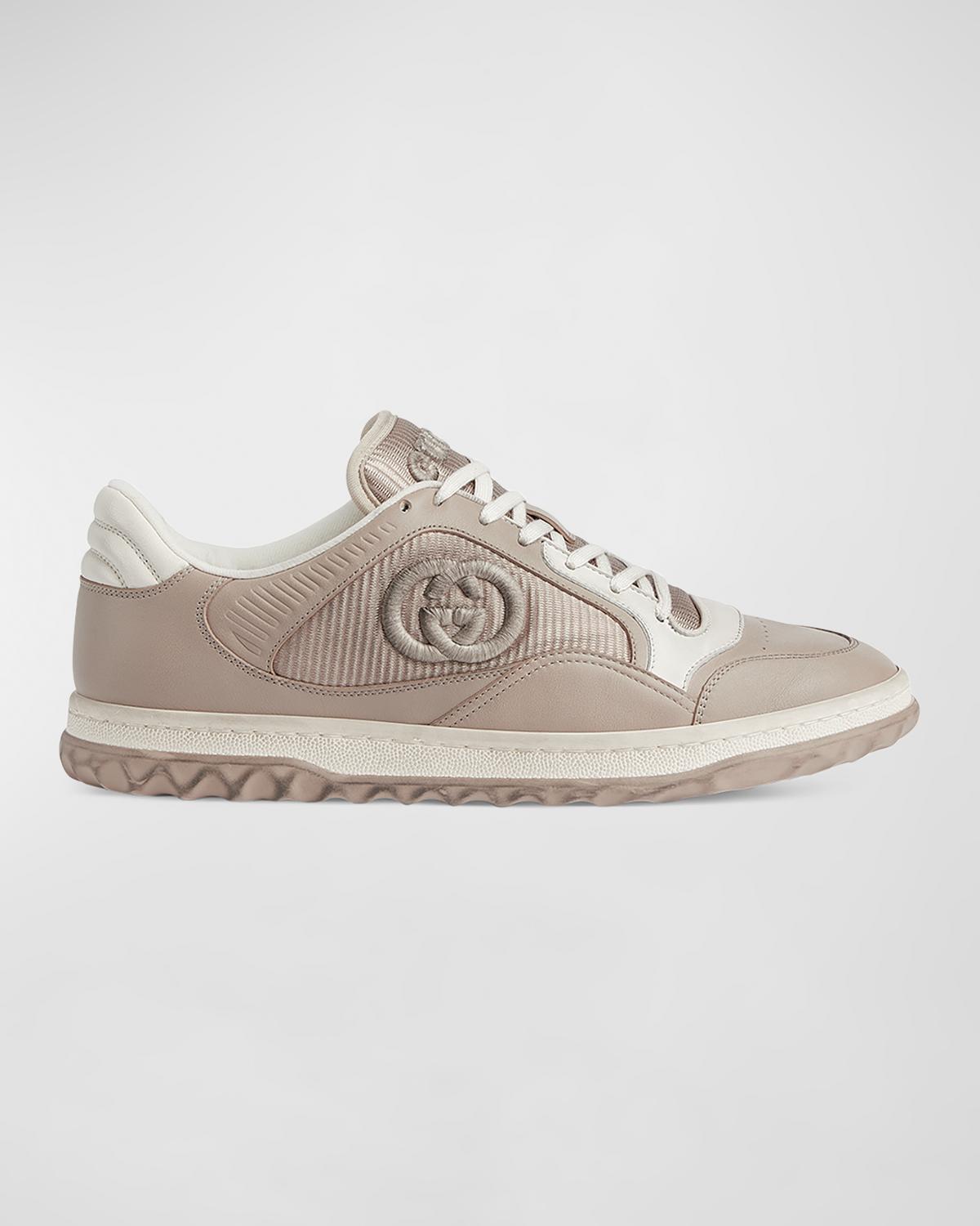 Gucci Men's MAC 80 Embroidered Leather Low-Top Sneakers
