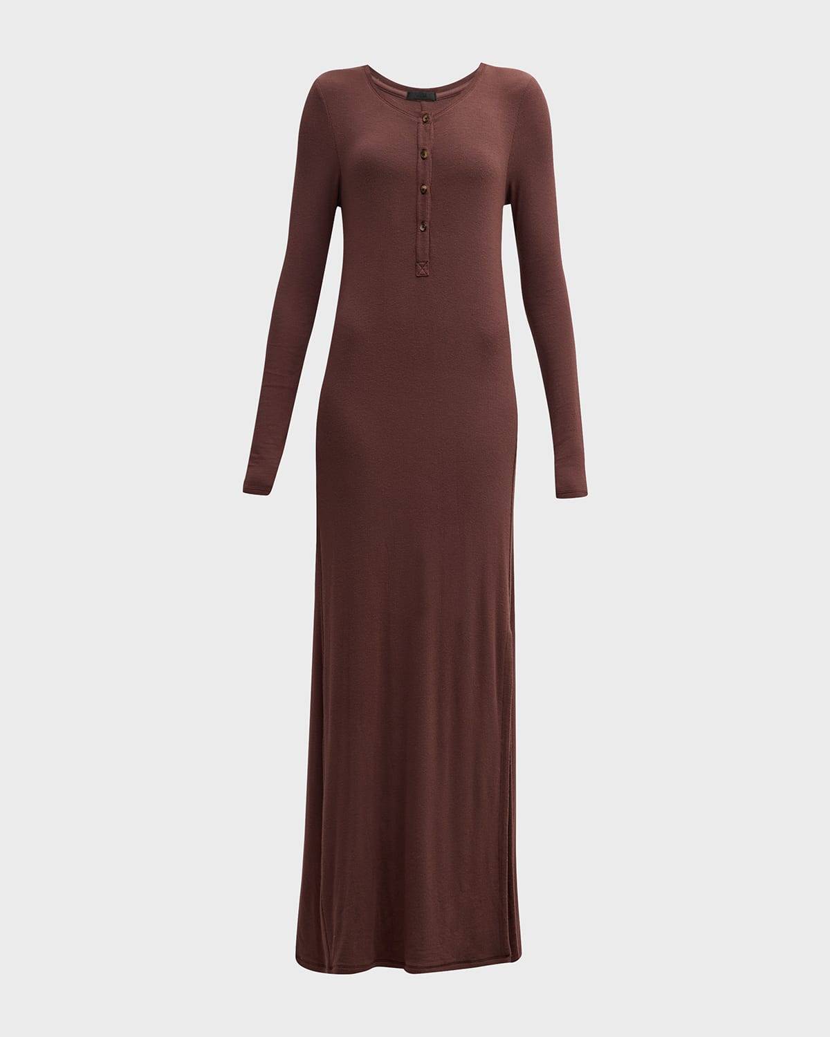 ATM Anthony Thomas Melillo Modal Rib Long-Sleeve Maxi Dress
