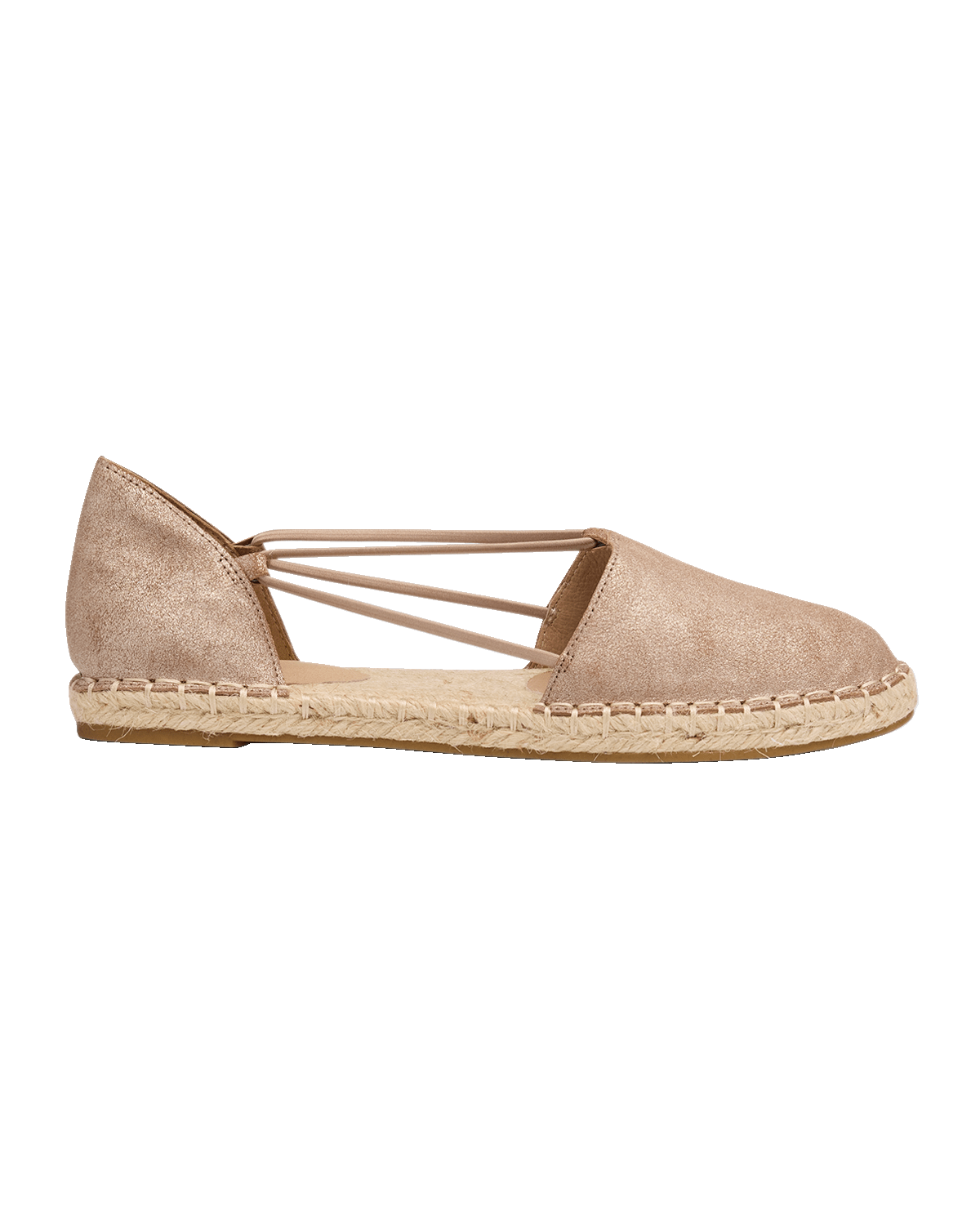 Eileen Fisher Lee Metallic Suede Ballerina Espadrilles