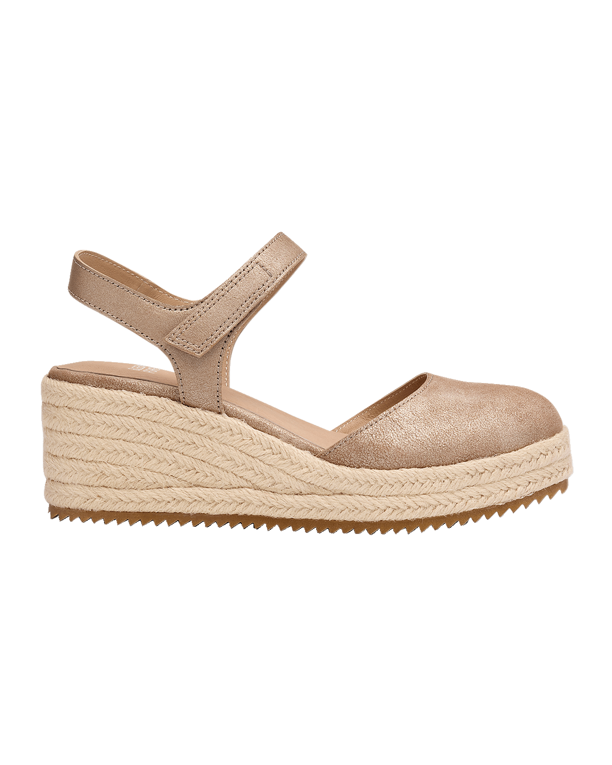 Eileen Fisher Nessa Metallic Ankle-Grip Wedge Espadrilles