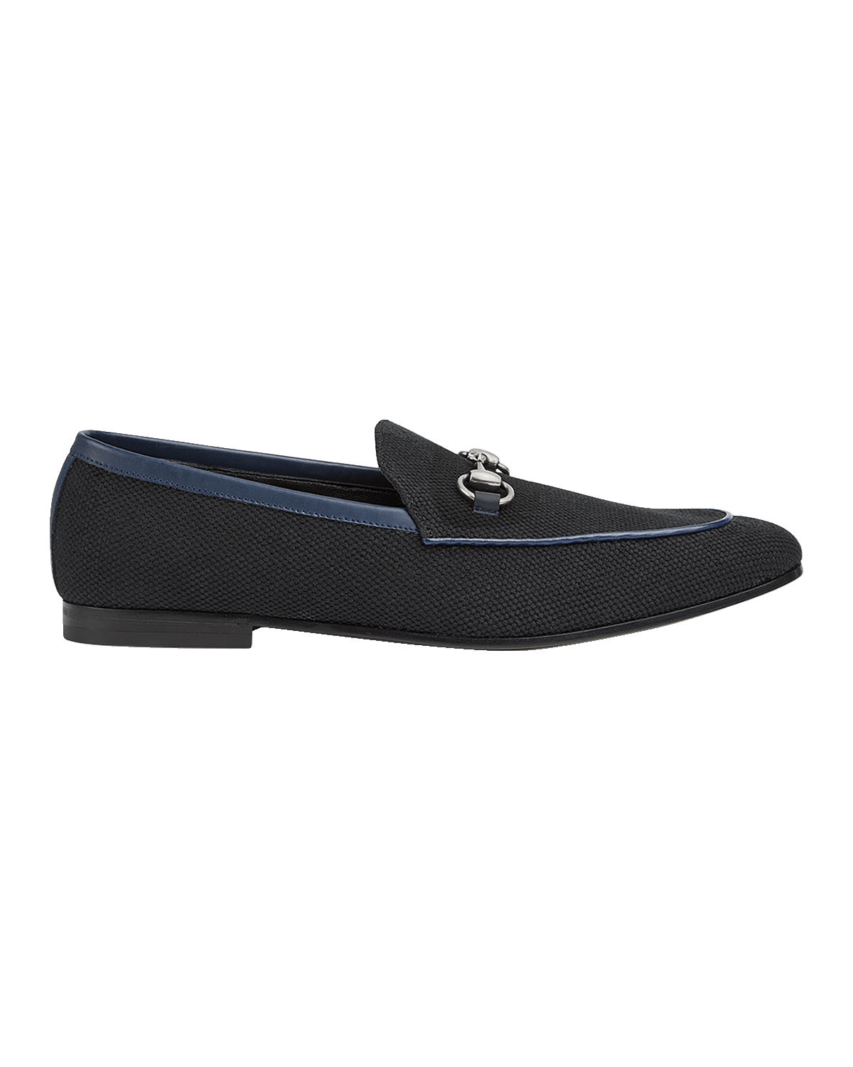 Gucci Men's New Jordaan Canvas Bit Loafers