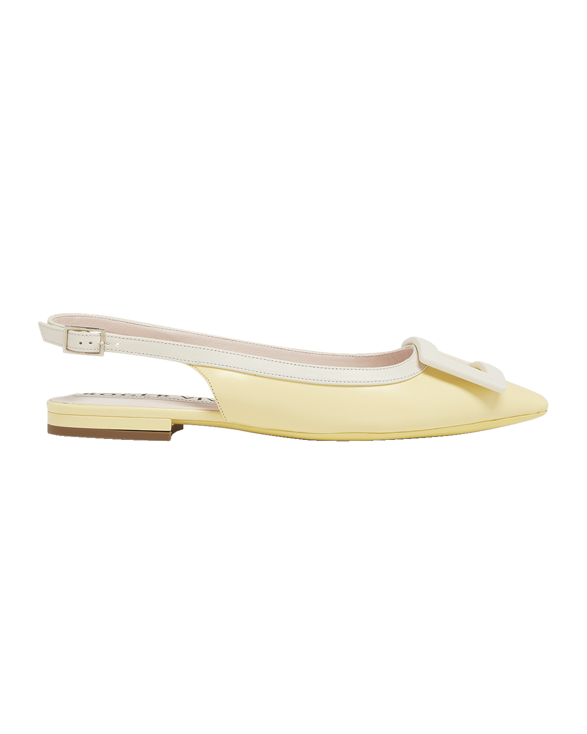 Roger Vivier Grommettine Bicolor Slingback Ballerina Flats
