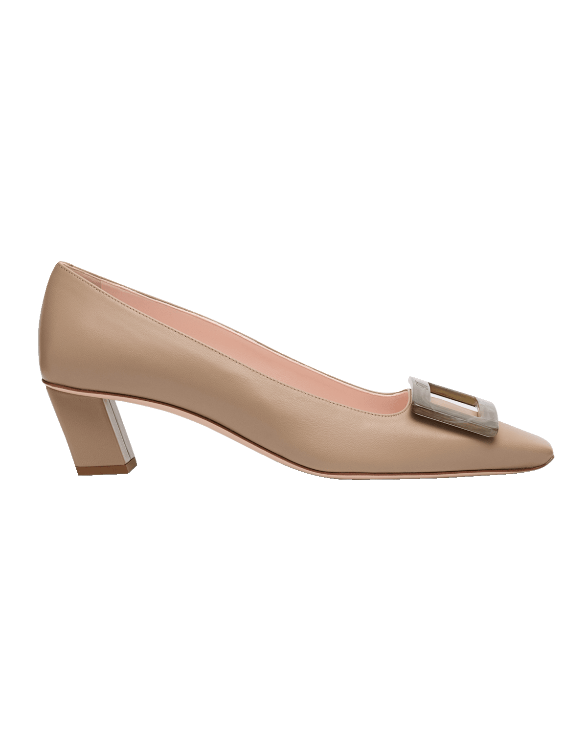 Roger Vivier Belle Vivier Leather Buckle Pumps