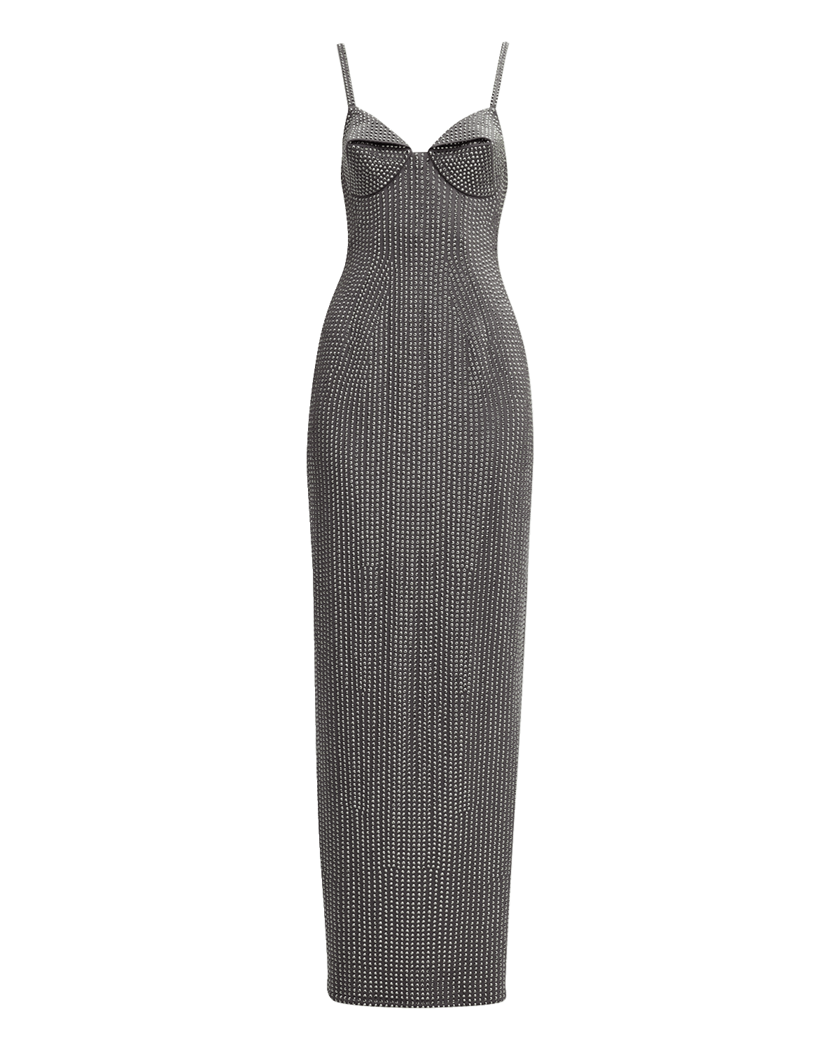 AREA Strass-Embellished Cone-Bustier Gown