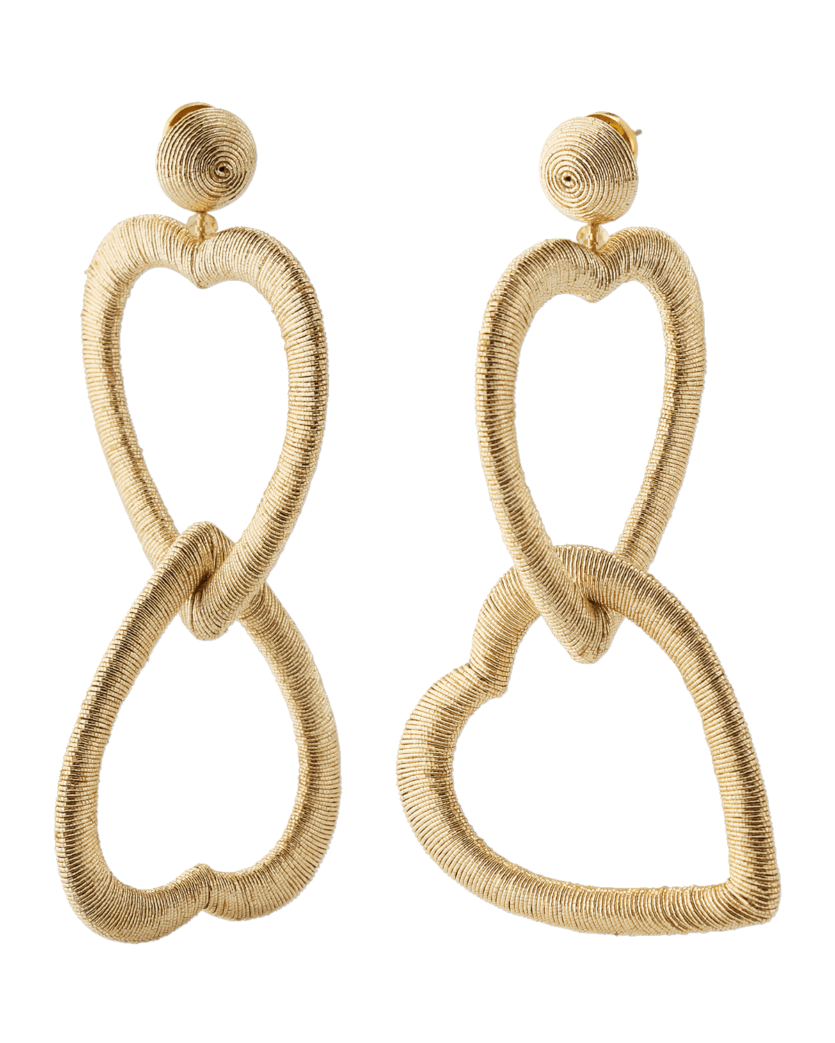 Oscar de la Renta Interlocked Heart Drop Earrings