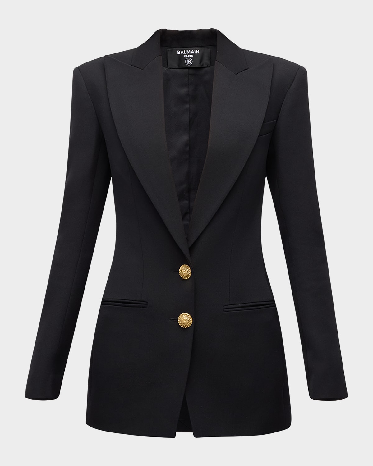 Balmain Two-Button Fitted Blazer Jacket