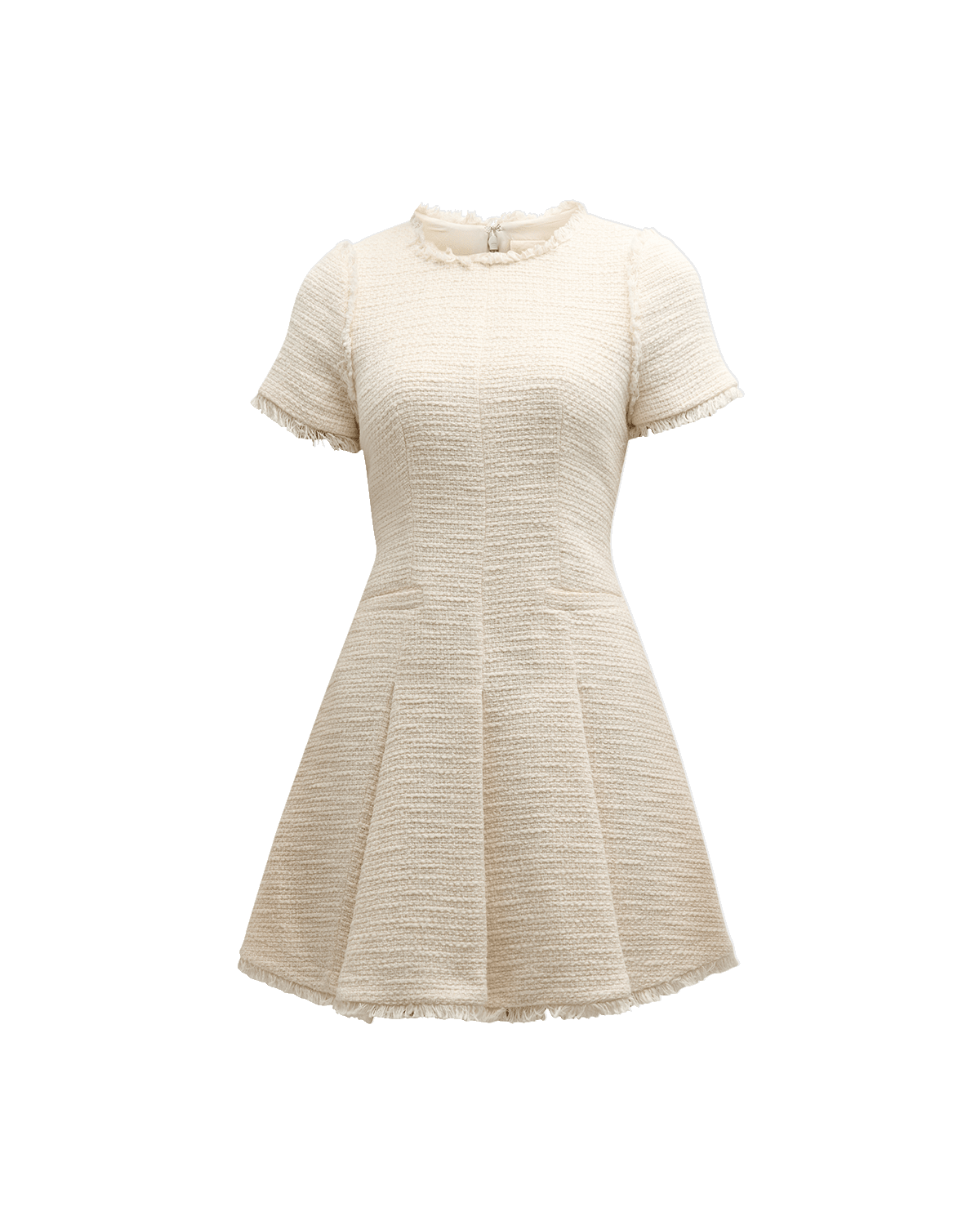 Cinq a Sept Nova Cotton Boucle Pleated Mini Dress