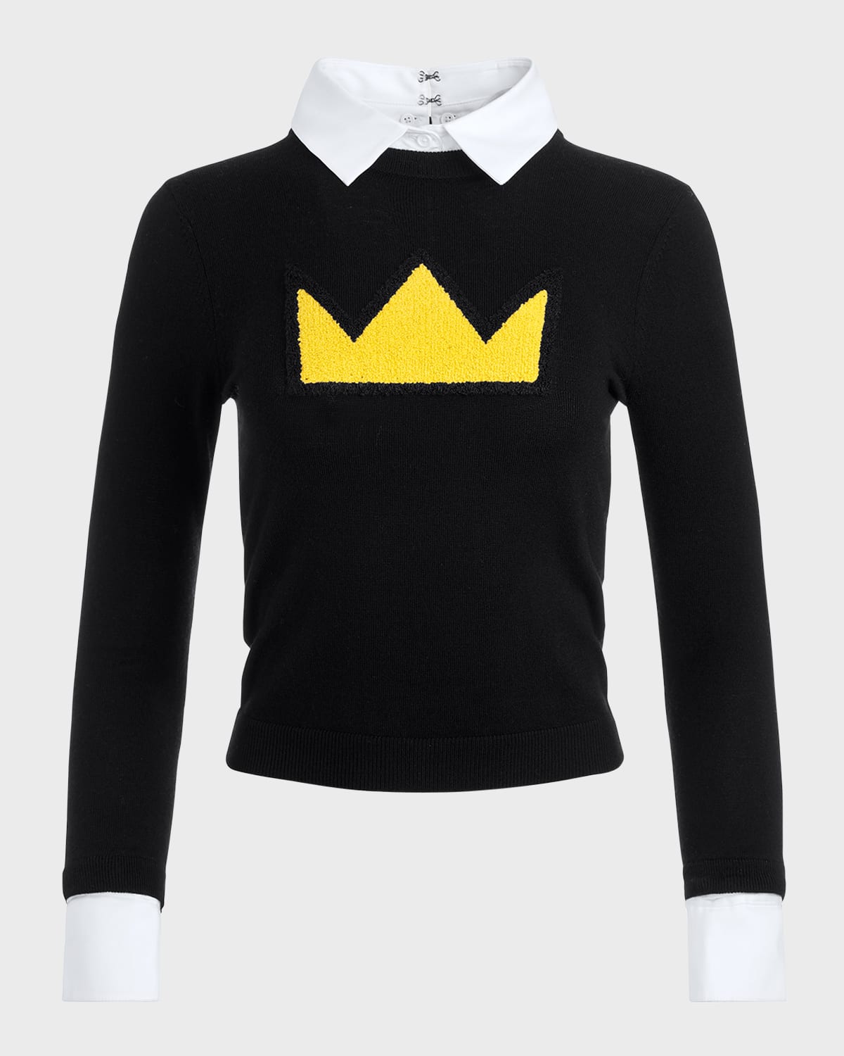 Alice + Olivia Porla Crown Collared Sweater