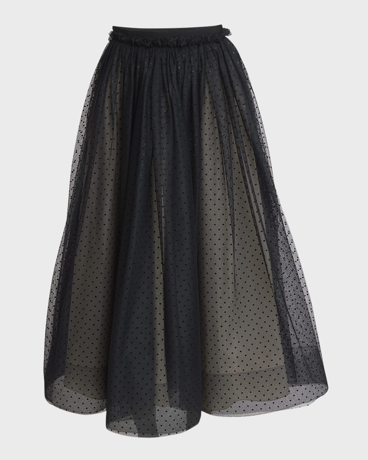 Erdem Swiss Dot Tulle Full Midi Skirt