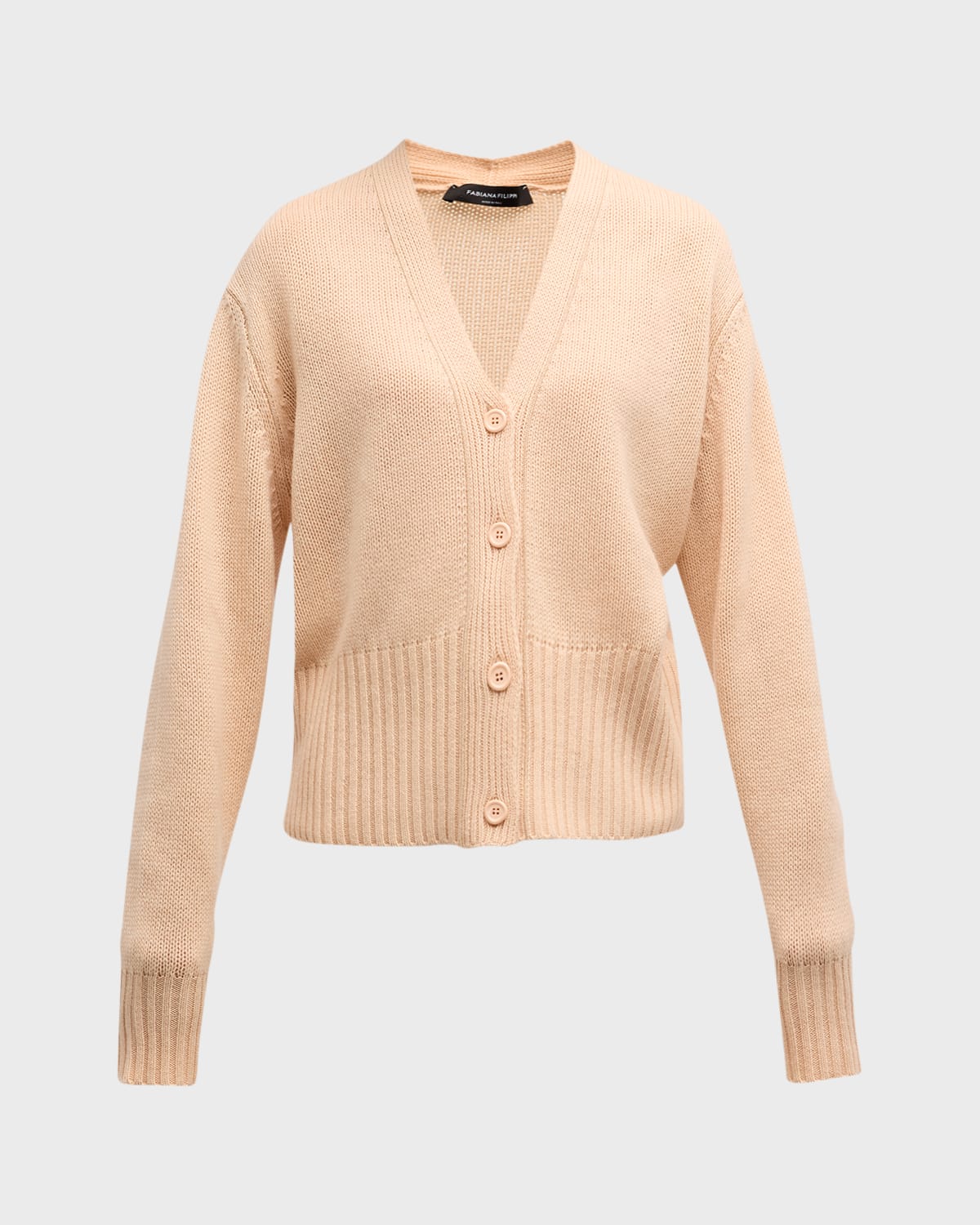 FABIANA FILIPPI Bead-Trim Cashmere Cardgian