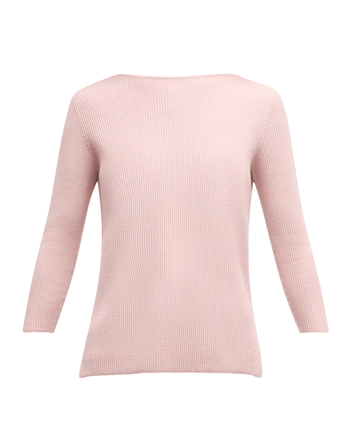 FABIANA FILIPPI Ribbed 3/4-Sleeve Boatneck Sweater