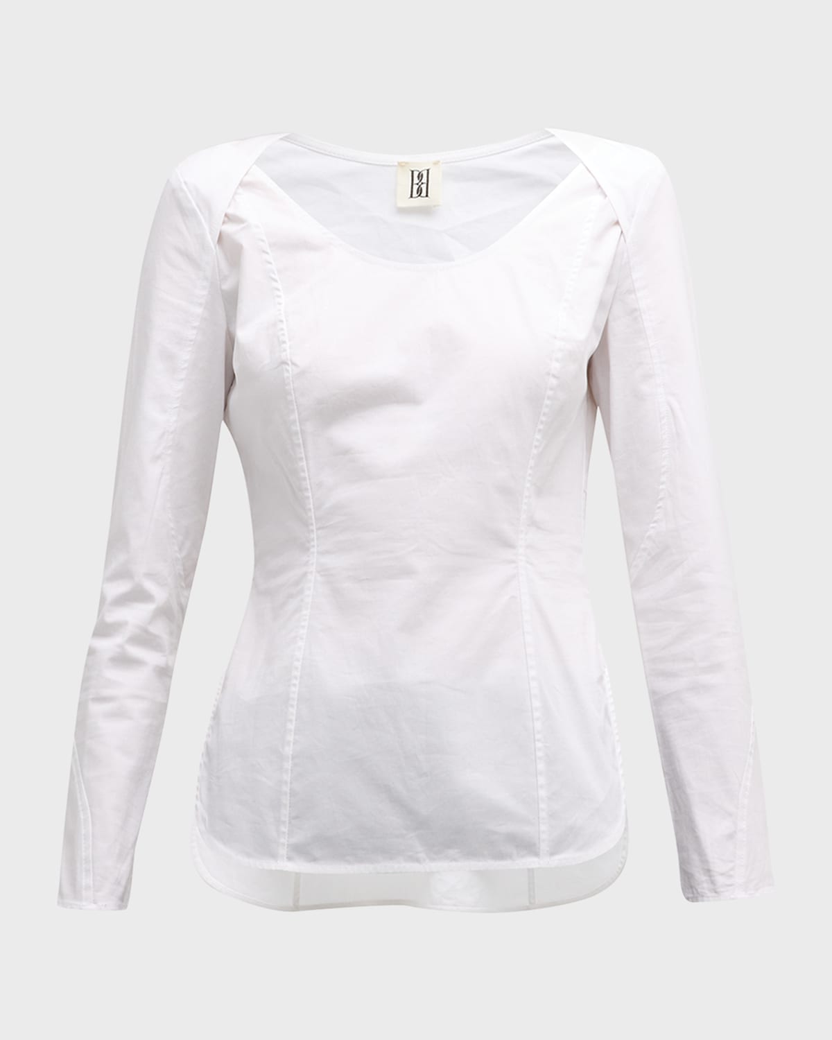 By Malene Birger Leyia Scoop-Neck Side-Slit Shirt