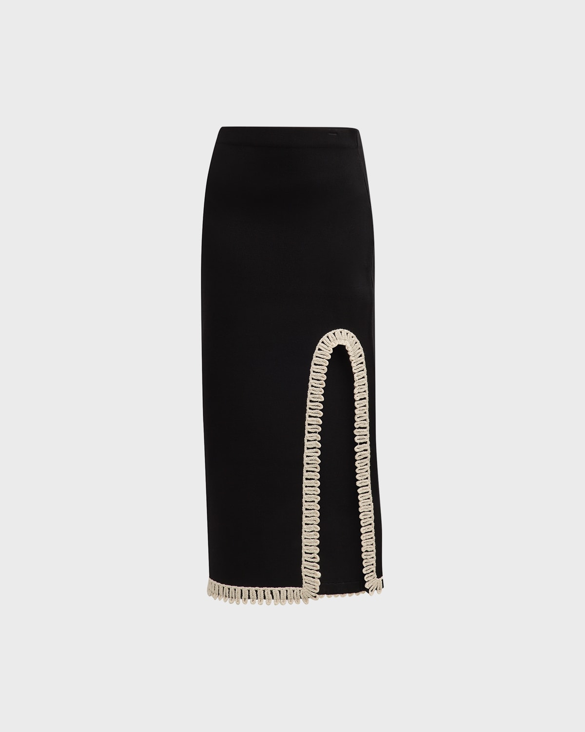 By Malene Birger Gabie Side-Slit Braid-Trim Maxi Skirt