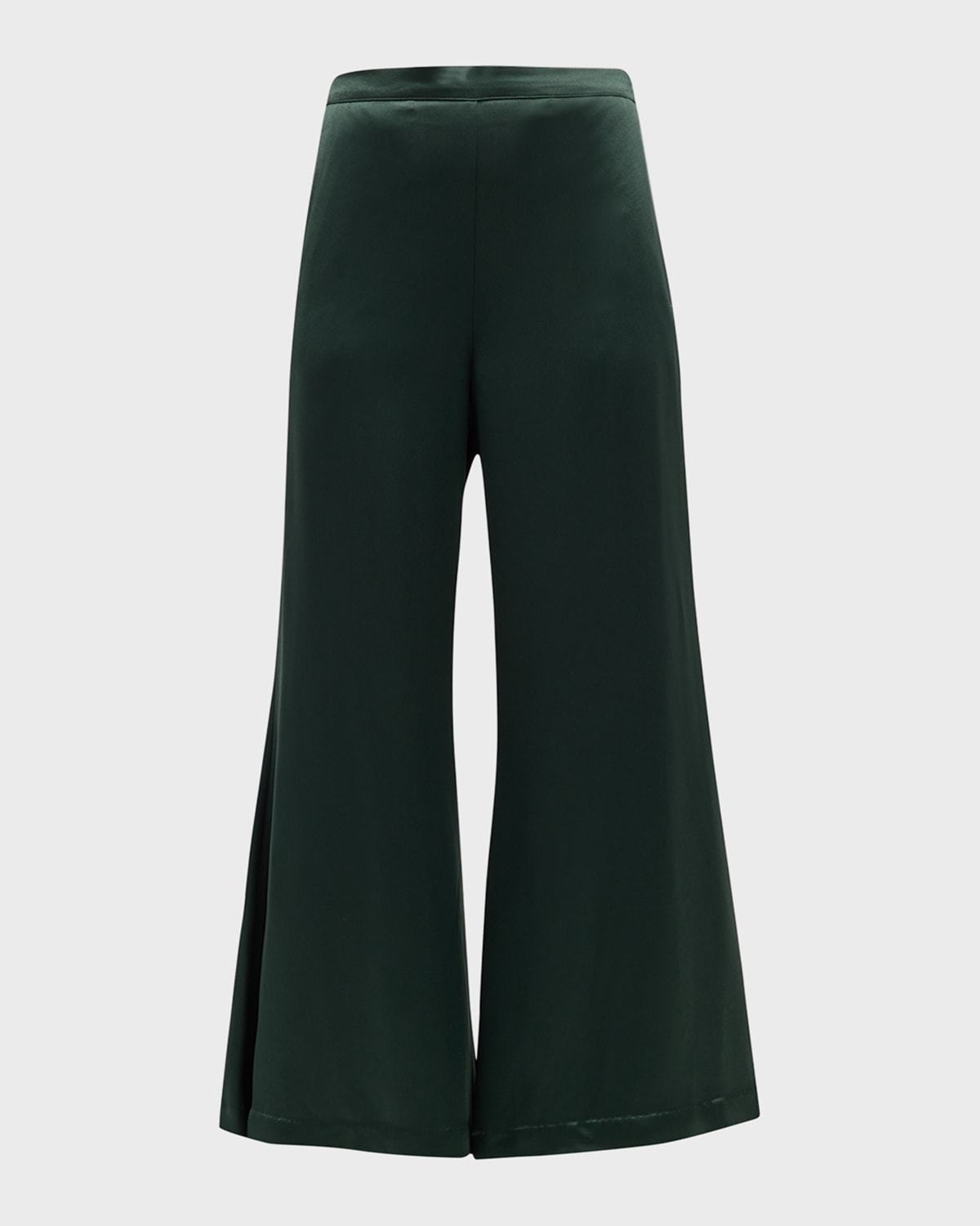 By Malene Birger Lucee High-Rise Wide-Leg Satin Pants