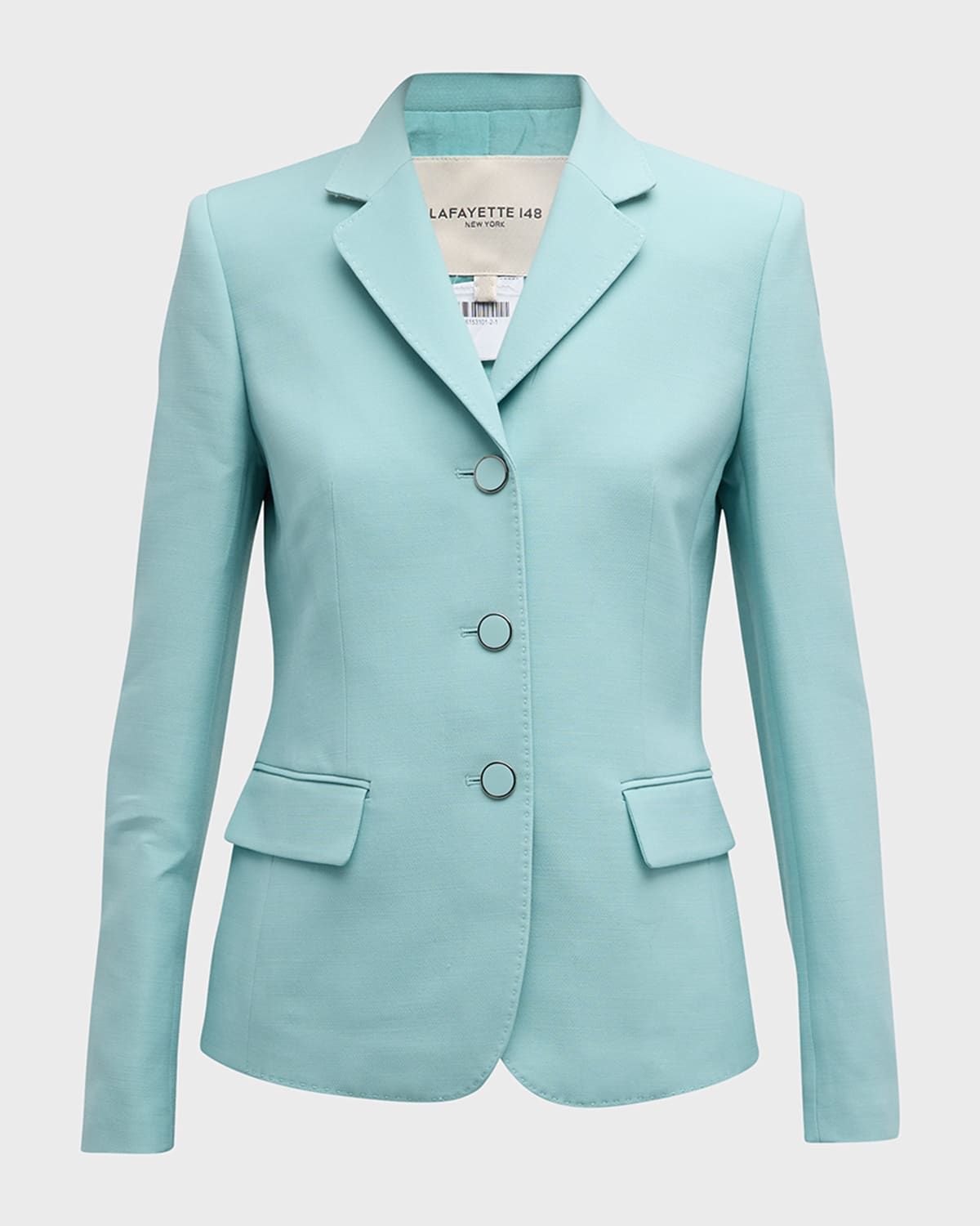 Lafayette 148 New York Single-Breasted Pick Stitch Blazer
