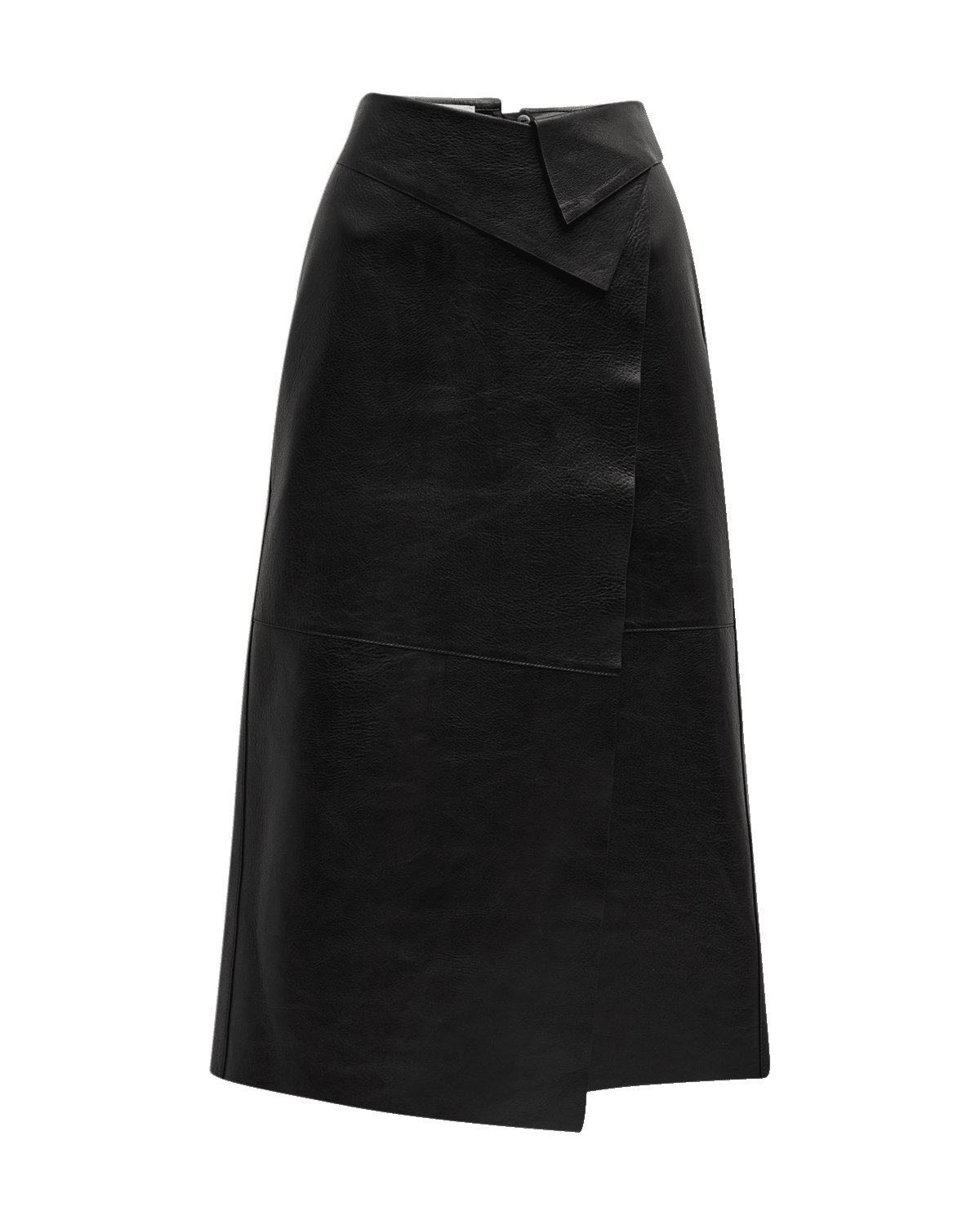 Lafayette 148 New York Bonded Leather Straight Midi Skirt