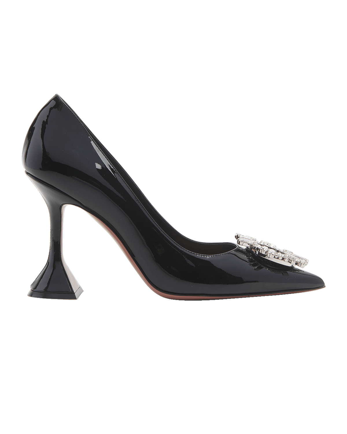 Amina Muaddi Begum Patent Crystal Ornament Pumps