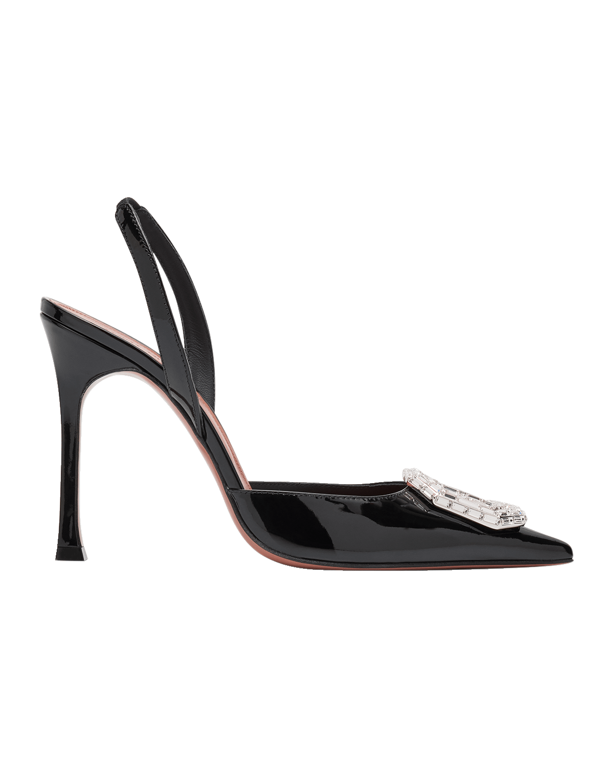 Amina Muaddi Camelia Ombre Patent Halter Pumps