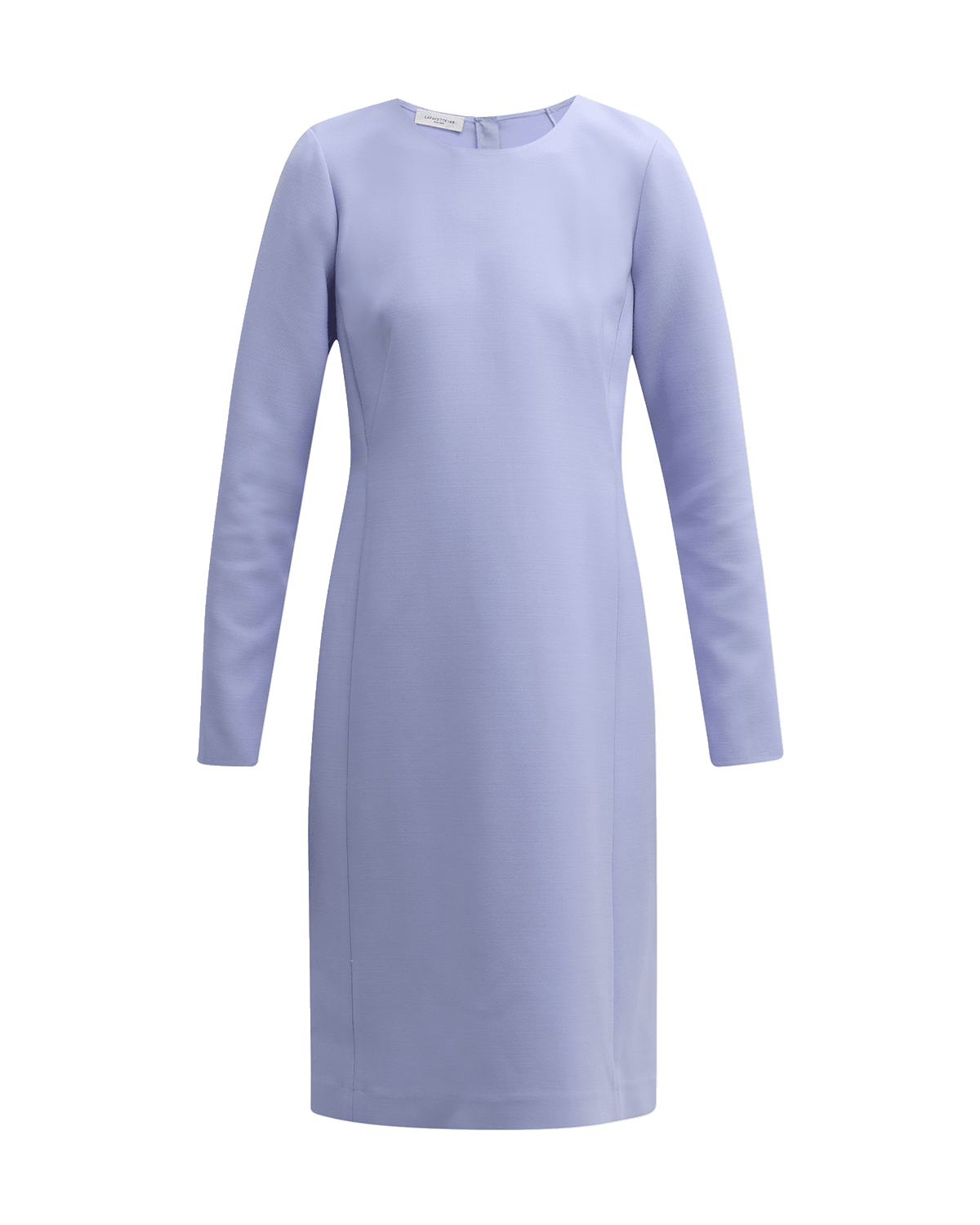 Lafayette 148 New York Seamed Long-Sleeve Shift Midi Dress