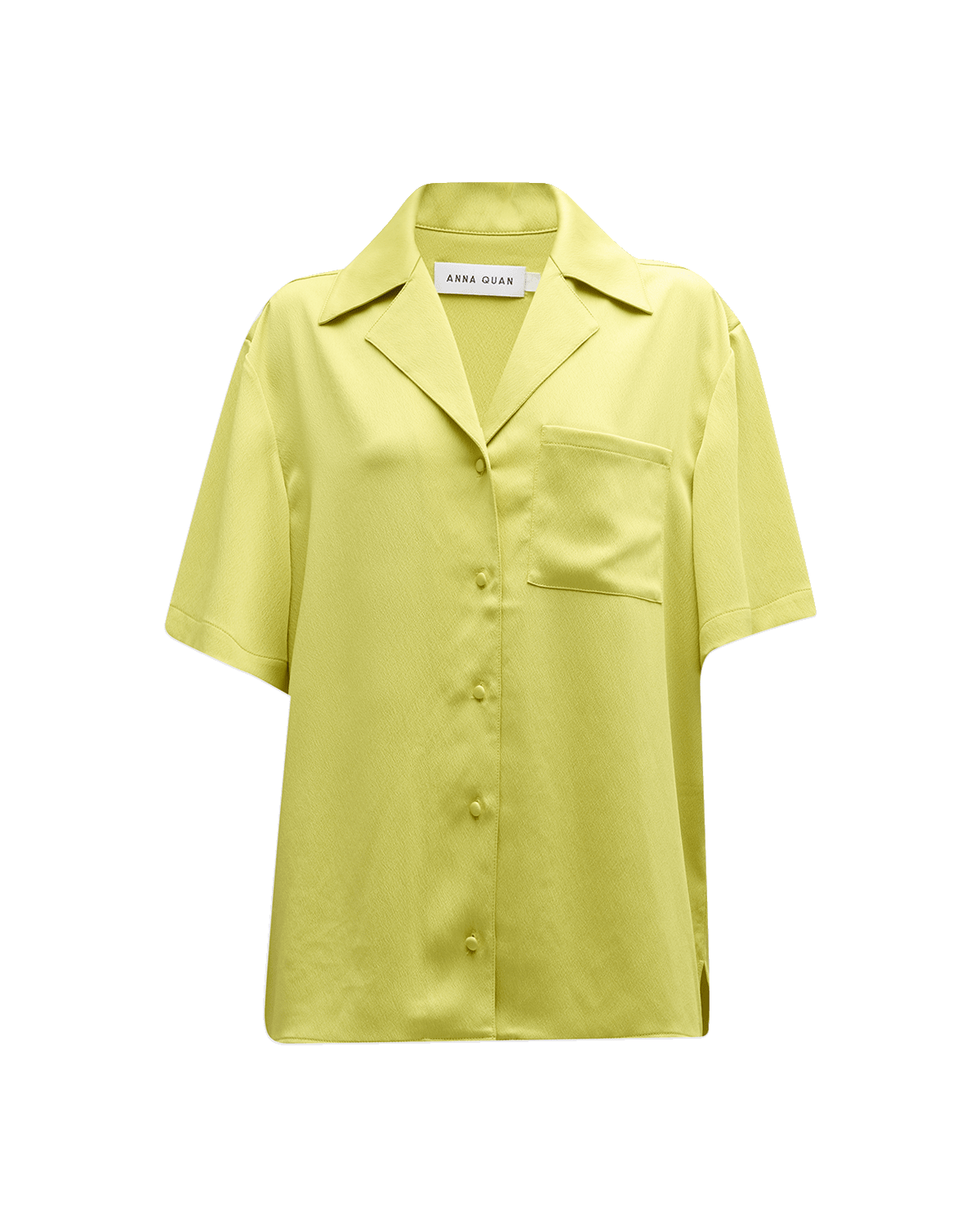 Anna Quan Mason Satin Button-Front Shirt