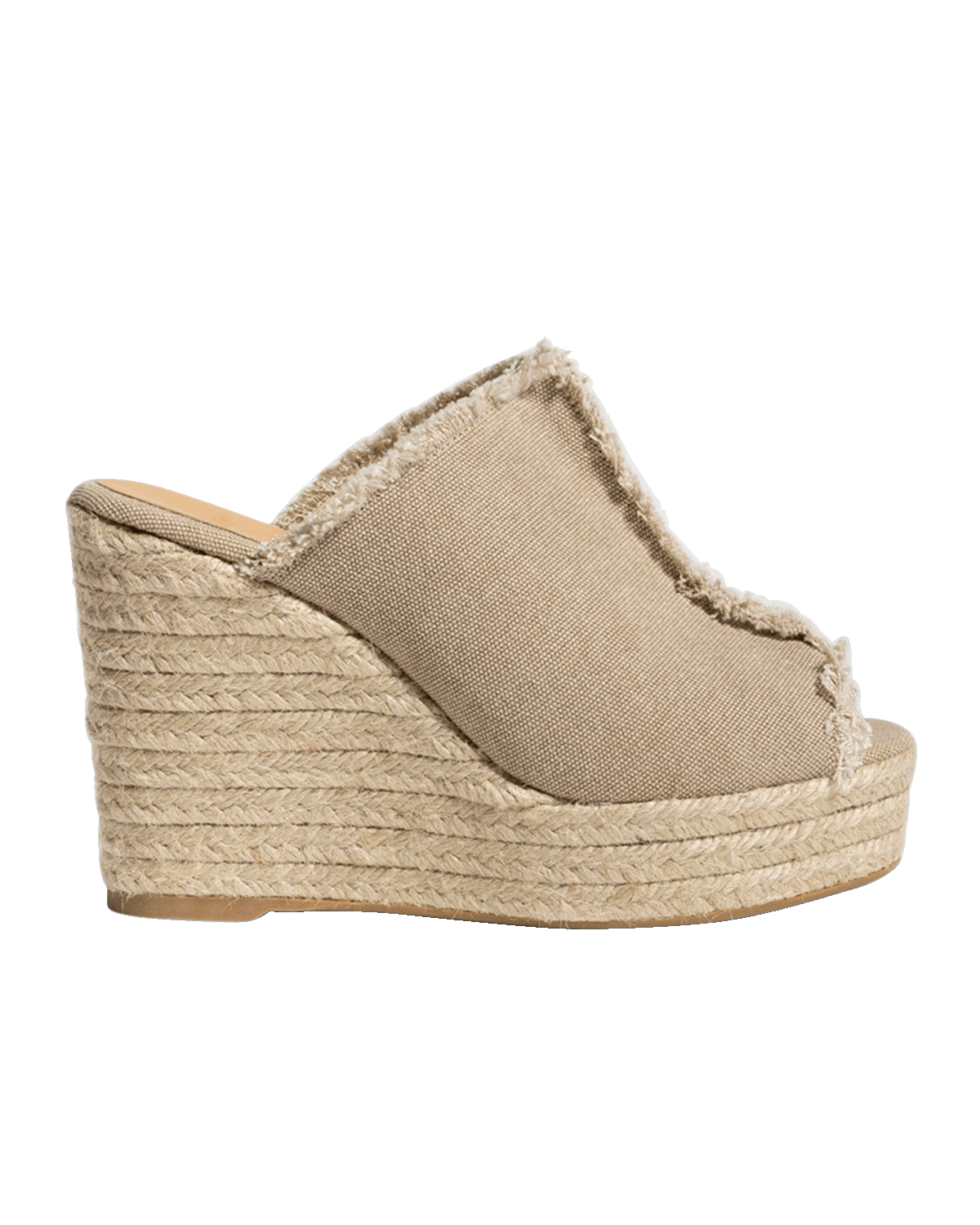 Castaner Fatima Frayed Canvas Slide Espadrilles