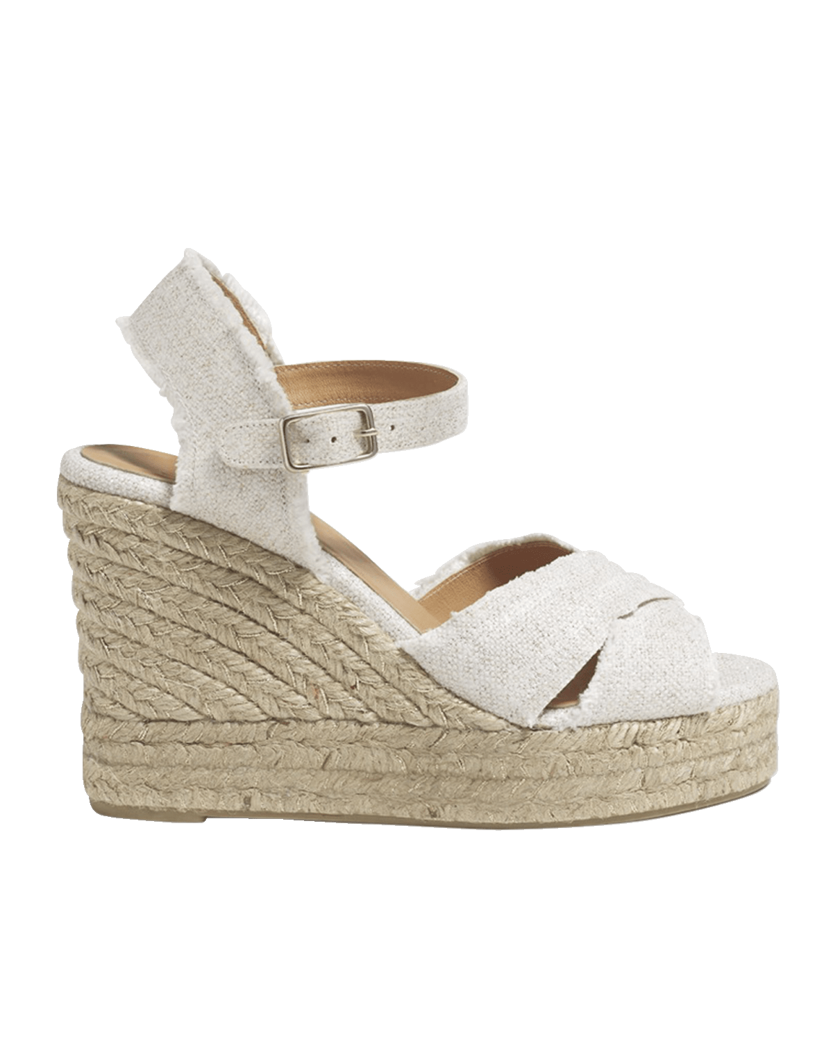 Castaner Bromelia Frayed Canvas Wedge Espadrilles