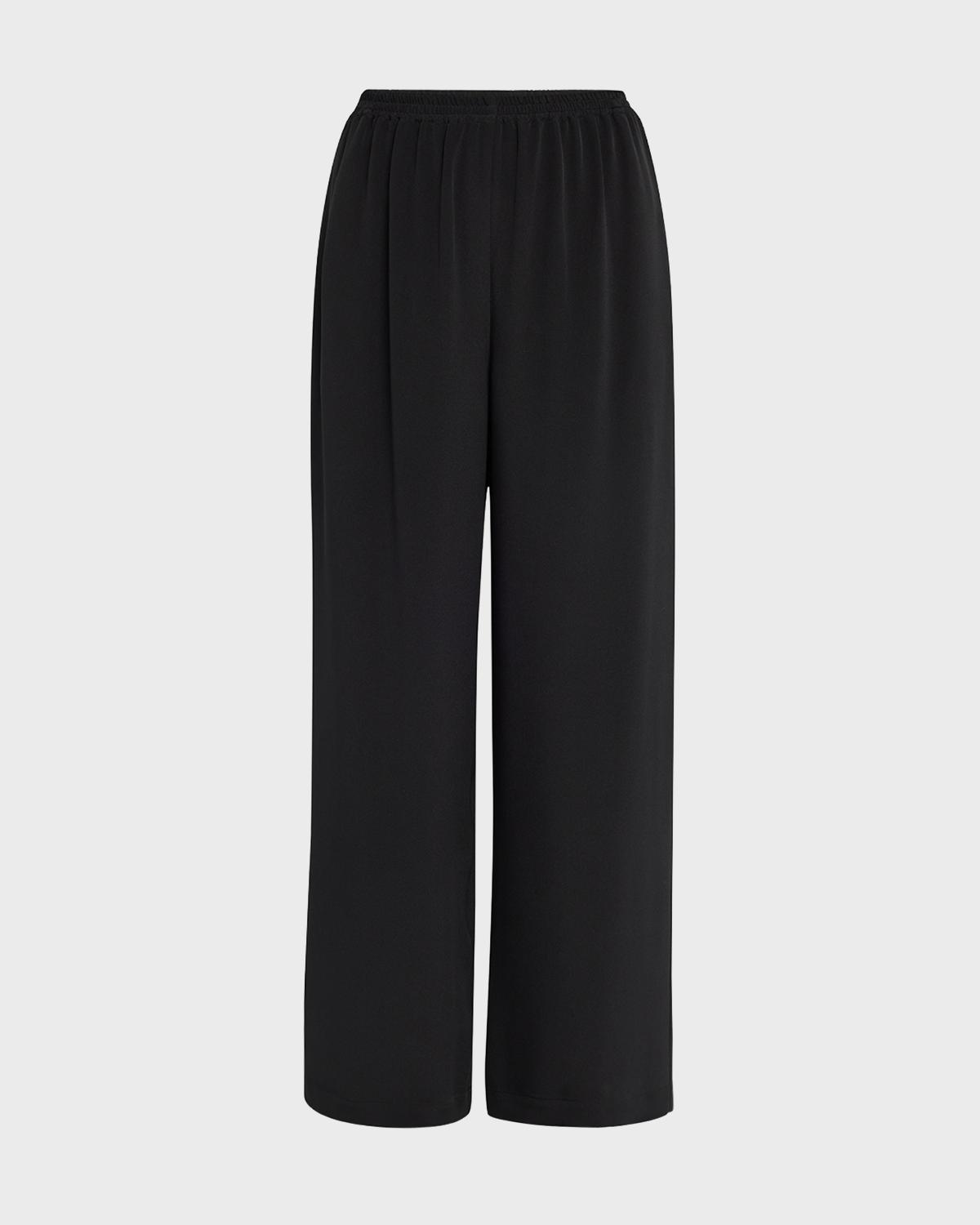 Eskandar Flared Midweight Crepe Trousers