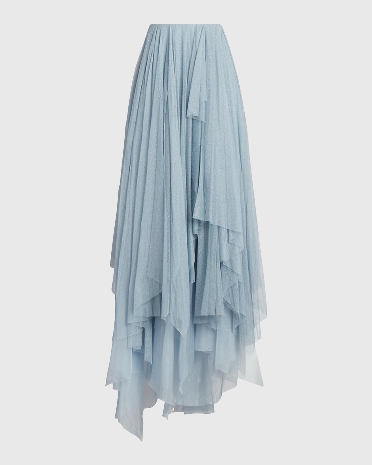 Ralph Lauren Collection Alvey Layered Metallic Tulle Maxi Skirt