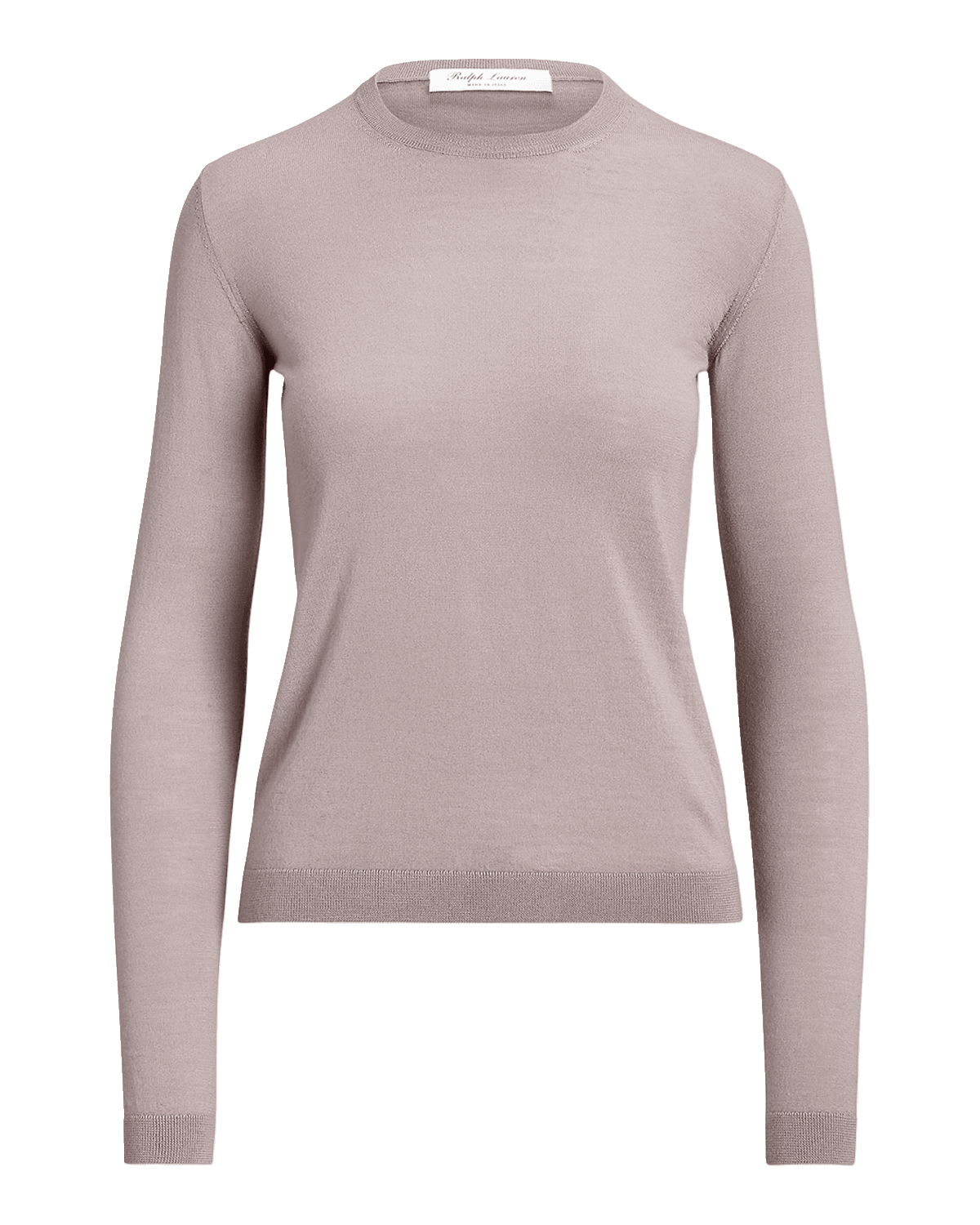 Ralph Lauren Collection Crewneck Cashmere Jersey Long-Sleeve Sweater