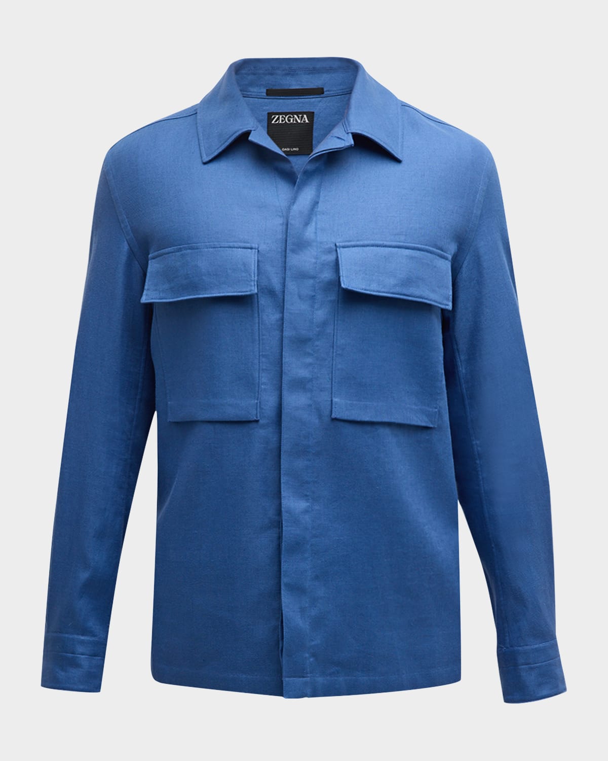 ZEGNA Men's Oasi Linen Overshirt