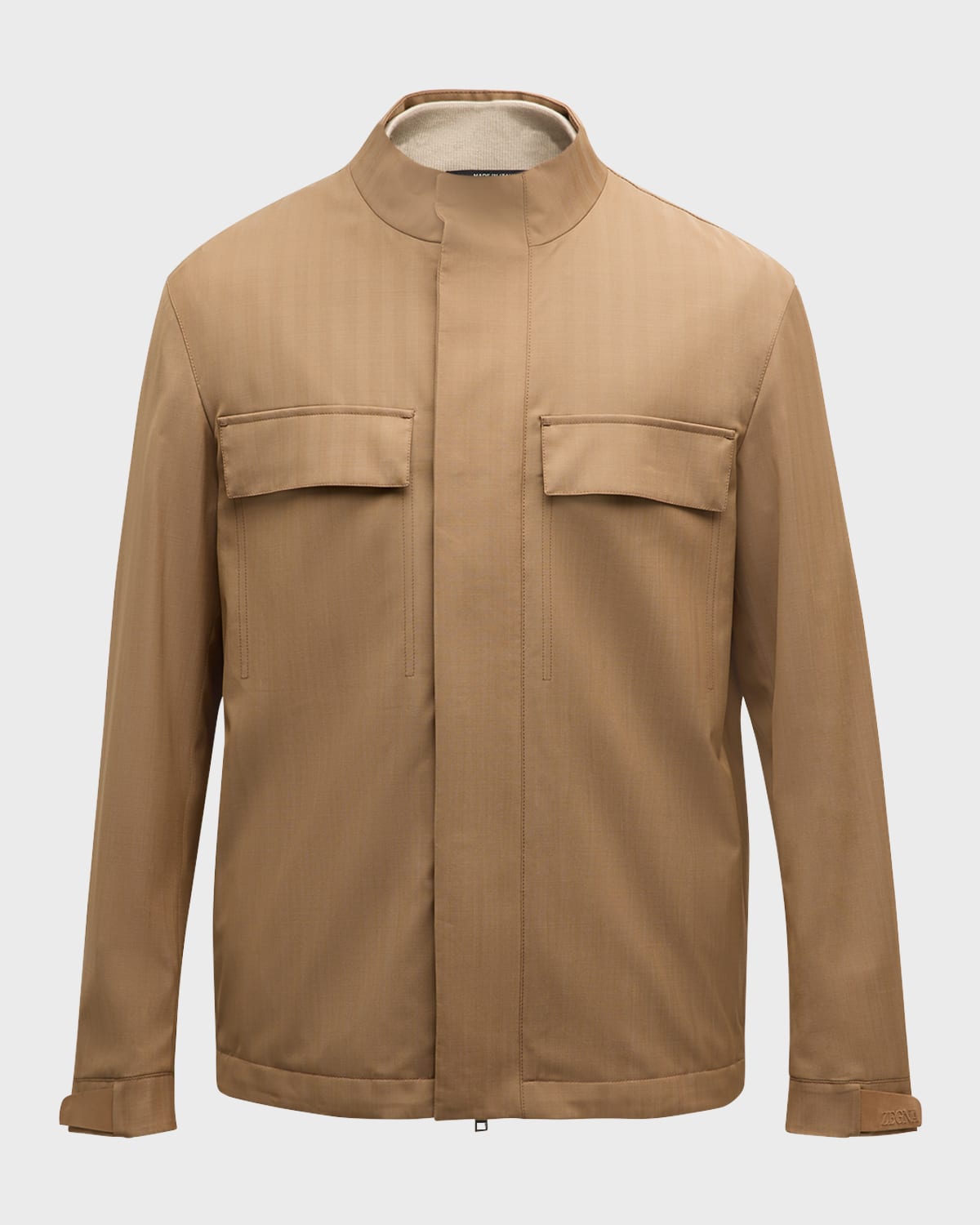 ZEGNA Men's Wool Full-Zip Field Jacket