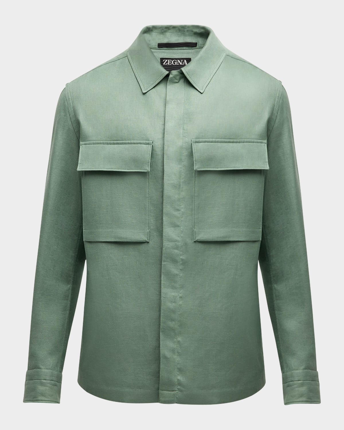 ZEGNA Men's Oasi Linen Overshirt
