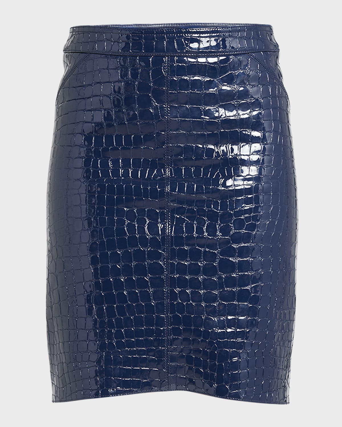 TOM FORD Croc-Embossed Leather Pencil Skirt