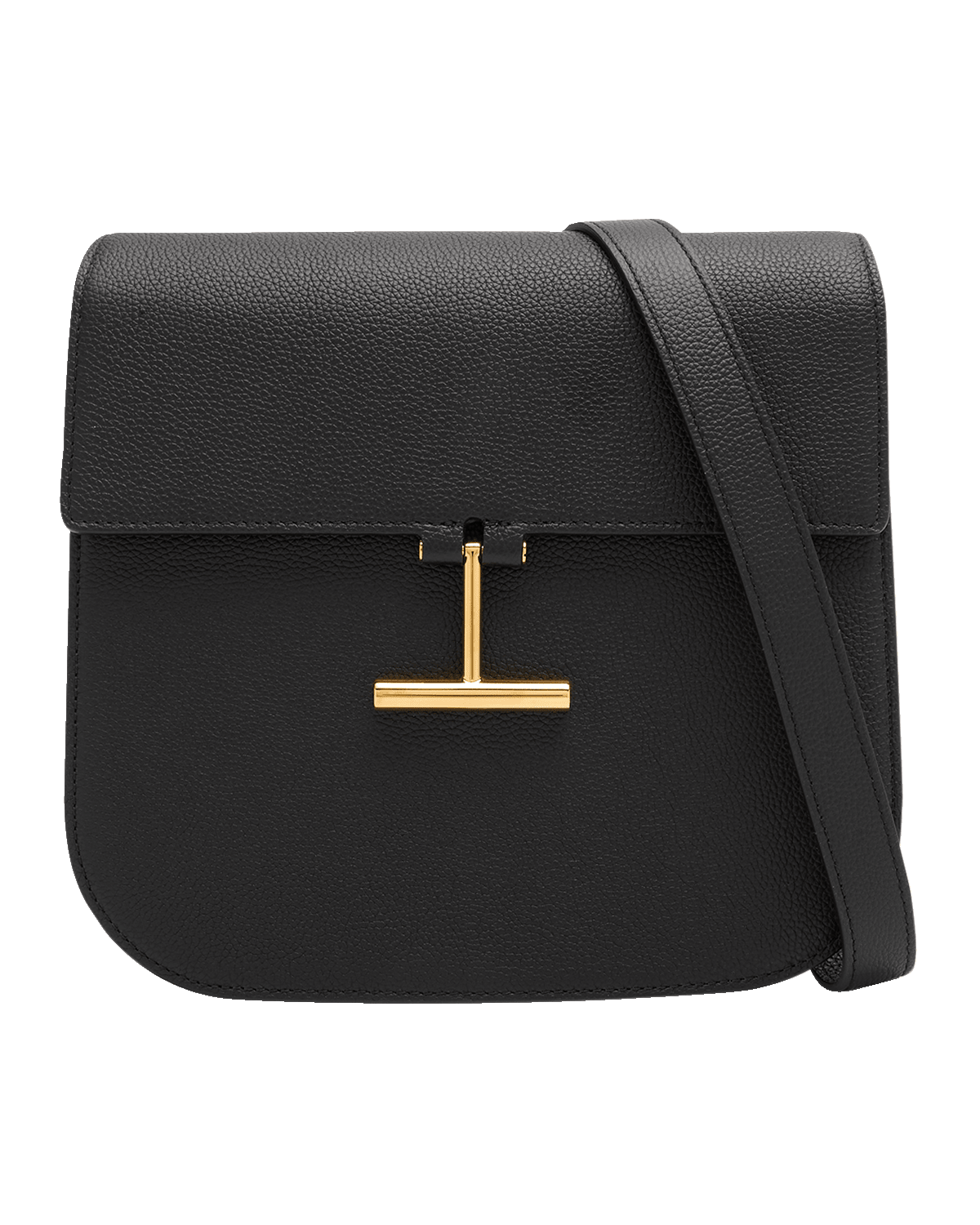 TOM FORD Tara Medium Crossbody in Grained Leather with Leather Strap