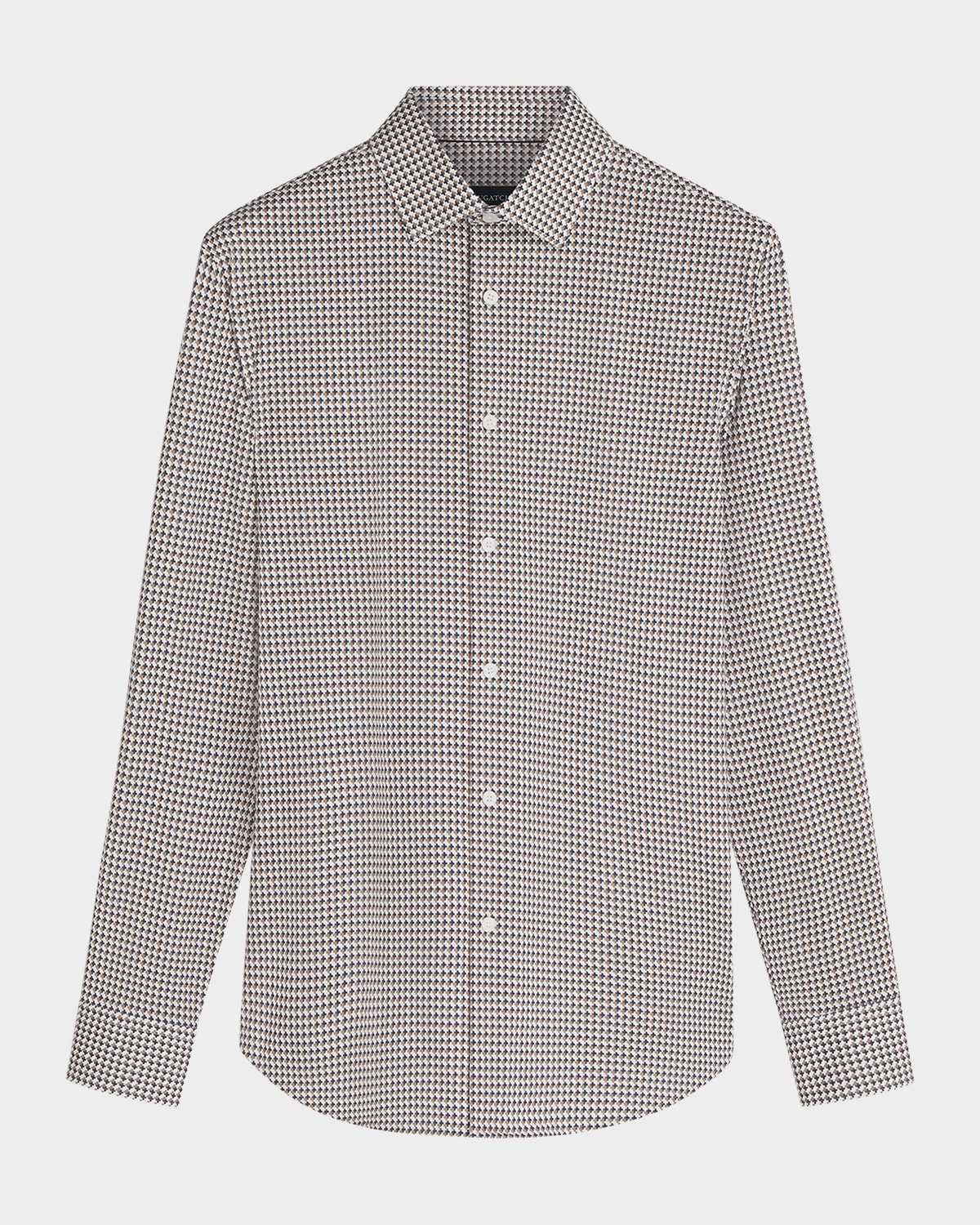 Bugatchi Men's James Ooohcotton Cross-Print Sport Shirt