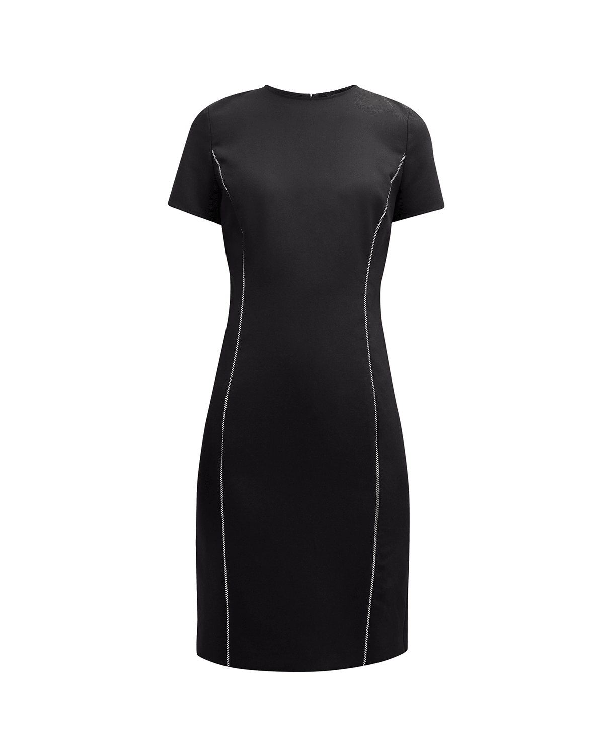 Emporio Armani Embellished Short-Sleeve Techno Cady Dress