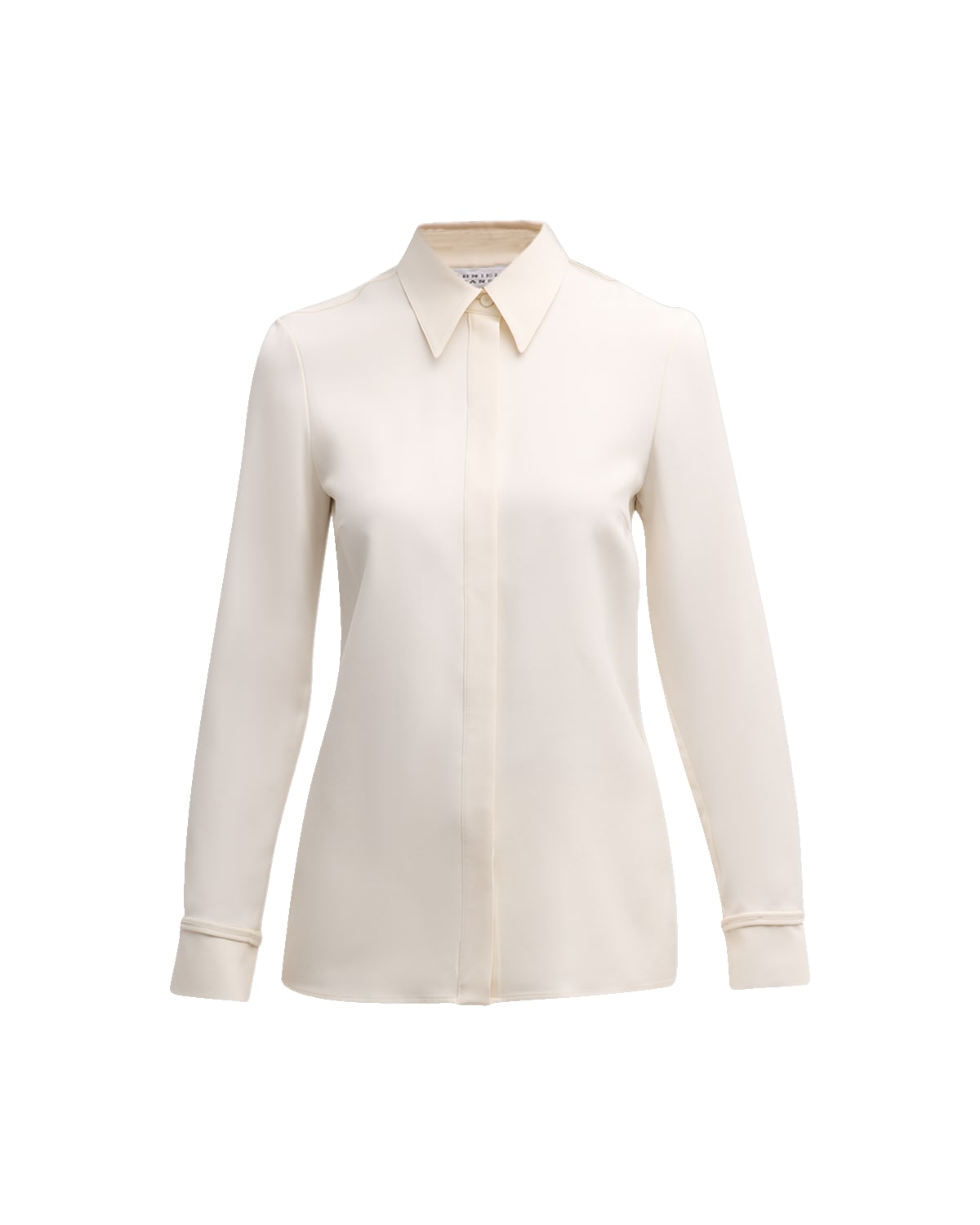 Gabriela Hearst Cruz Silk-Wool Collared Shirt