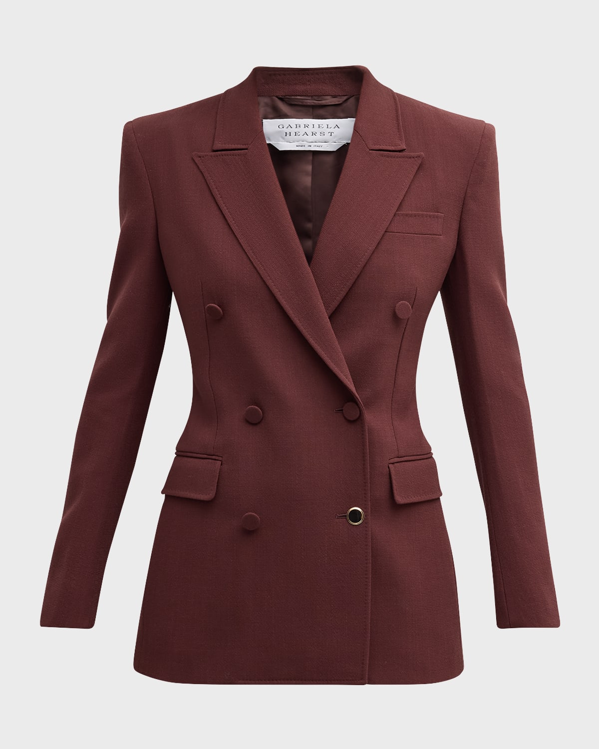Gabriela Hearst Gavin Double-Breasted Blazer Jacket