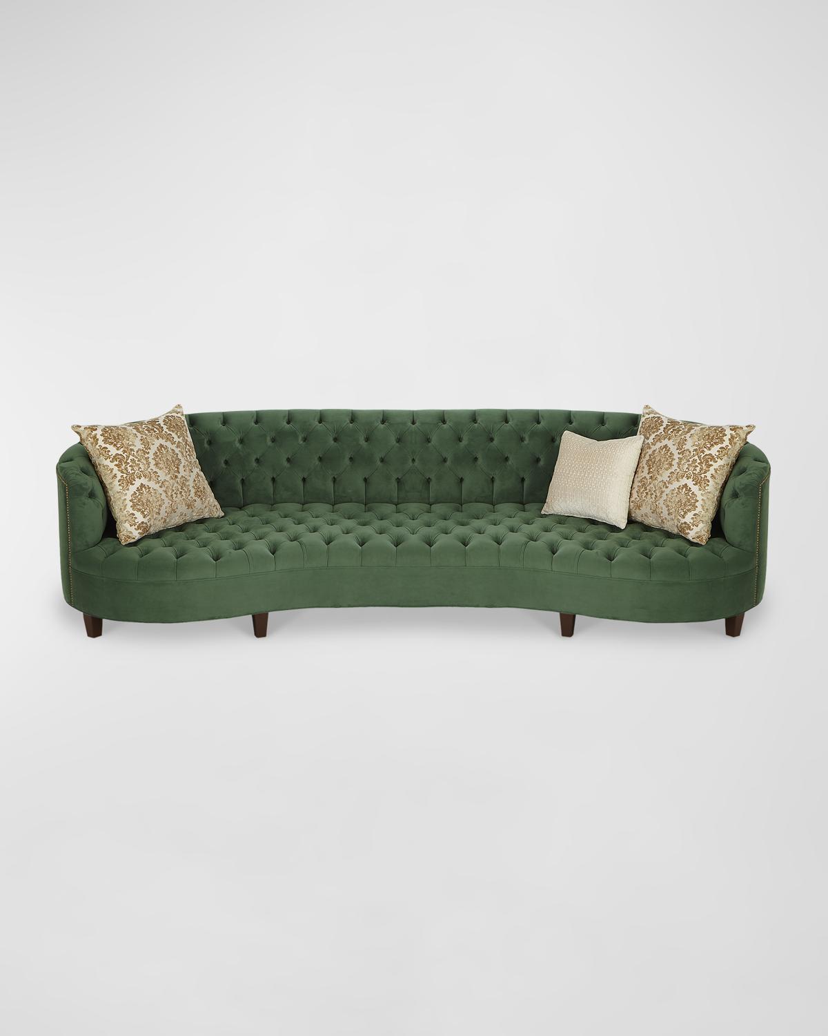 Vaughn Tufted Velvet Sofa - 90"
