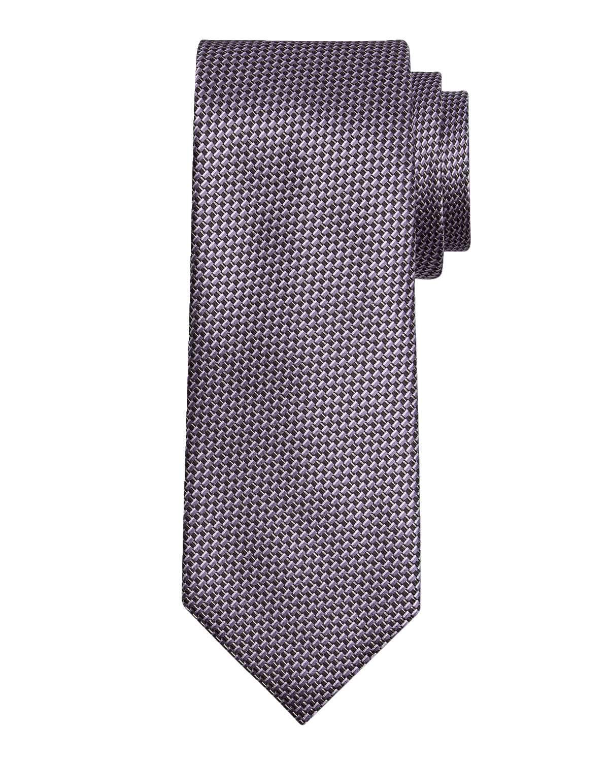 TOM FORD Men's Micro-Print Mulberry Silk Tie