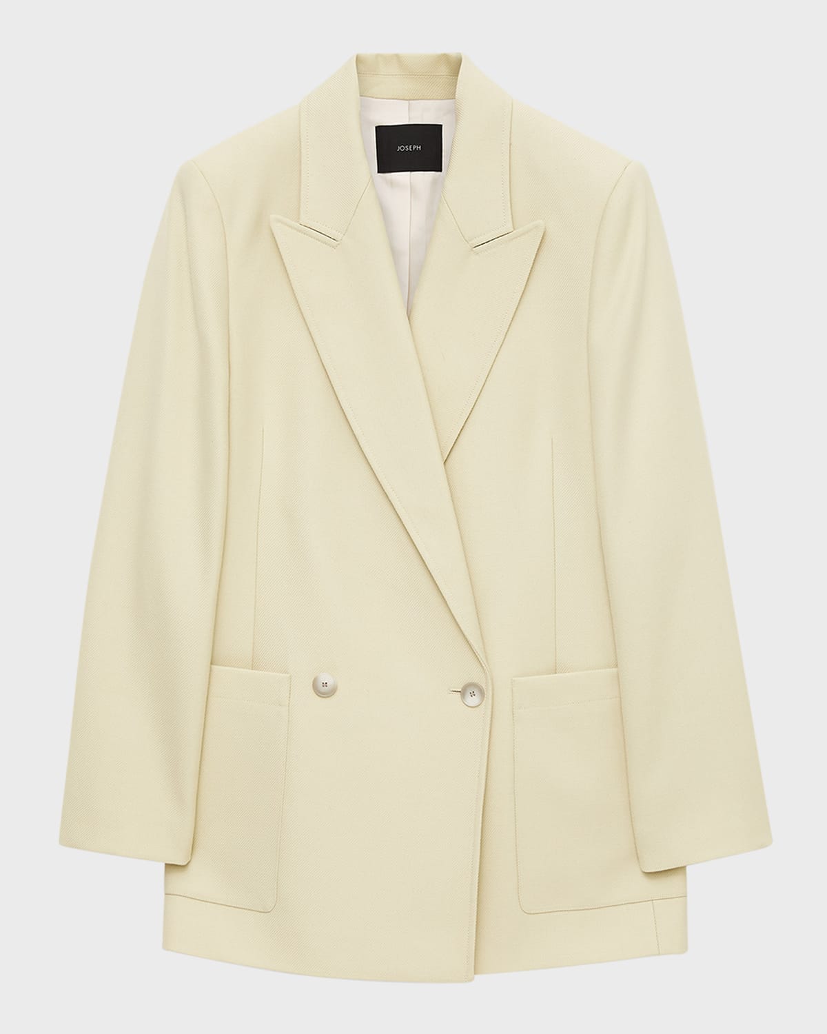 Joseph Florian Double-Breasted Peak-Lapel Twill Jacket