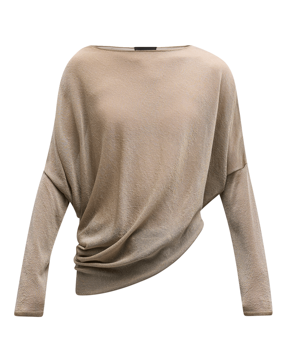 Emporio Armani Draped Dolman-Sleeve Asymmetric Blouse