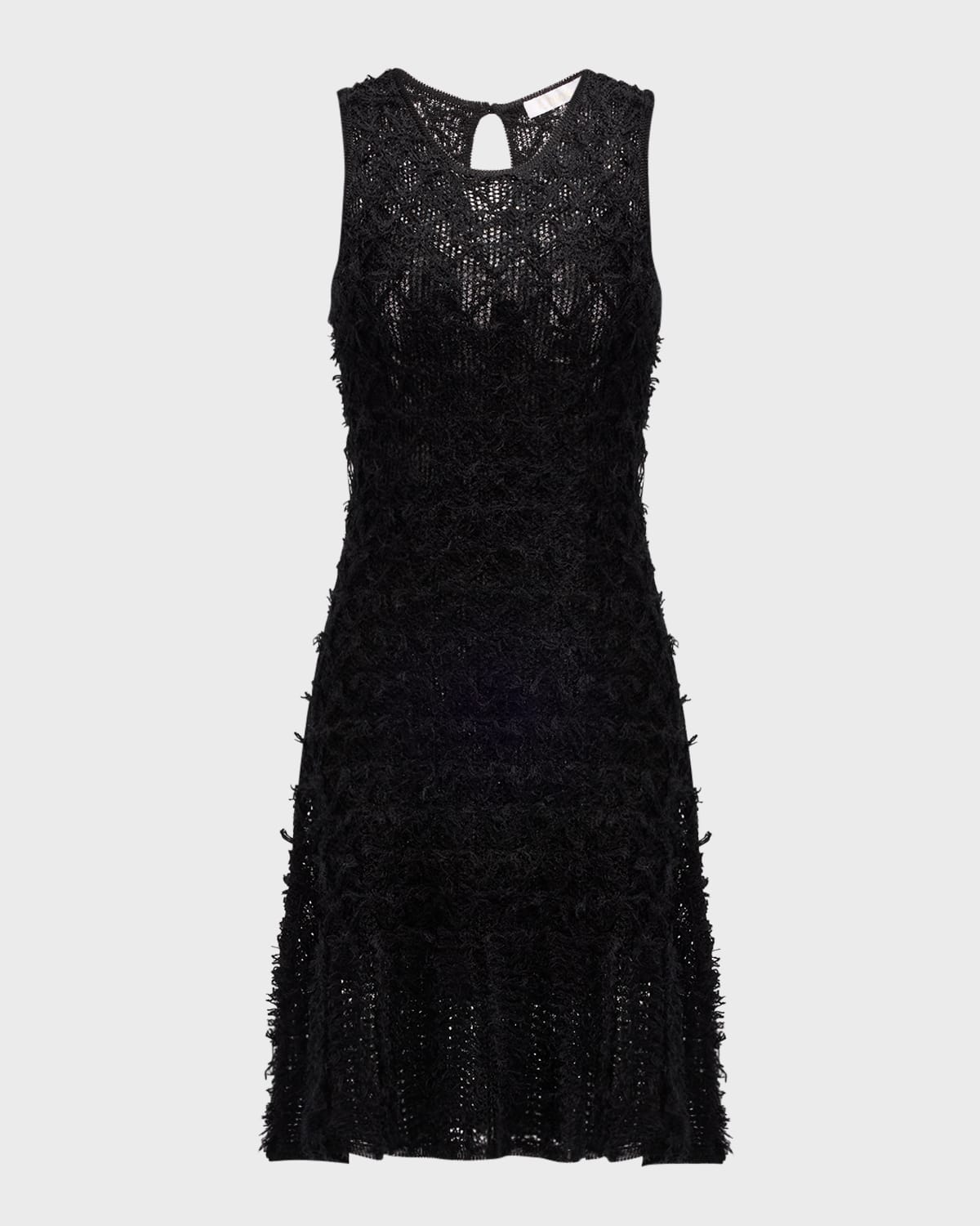 Chloe Tweed Lace Knit Mini Dress