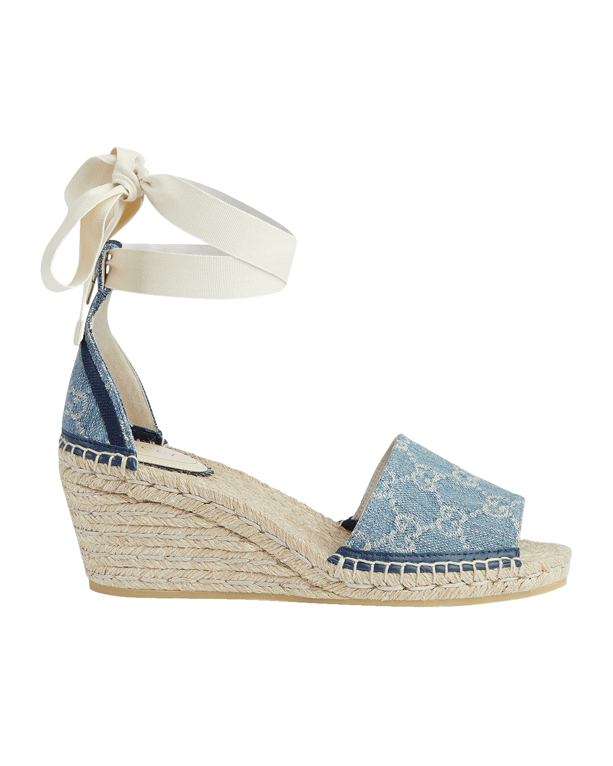 Gucci Pilar GG Denim Espadrille Sandals
