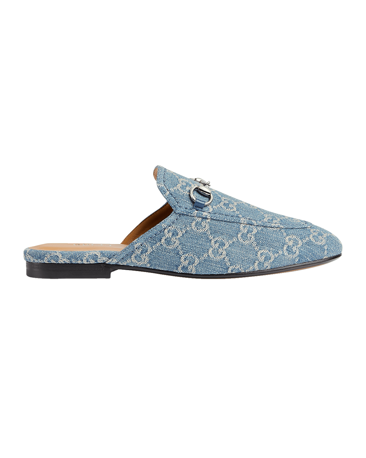 Gucci Princetown GG Denim Loafer Mules