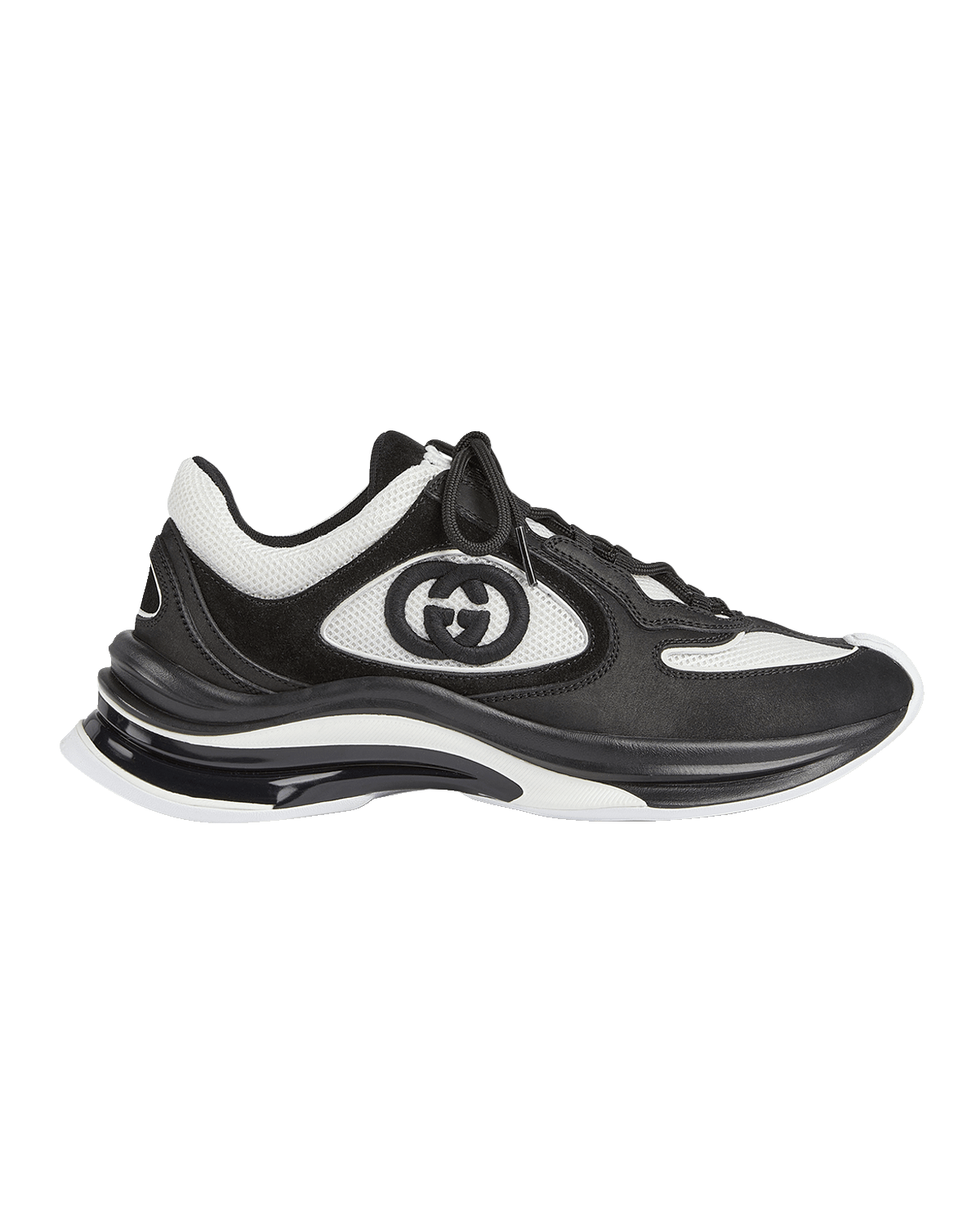 Gucci GG Bicolor Suede Mesh Runner Sneakers