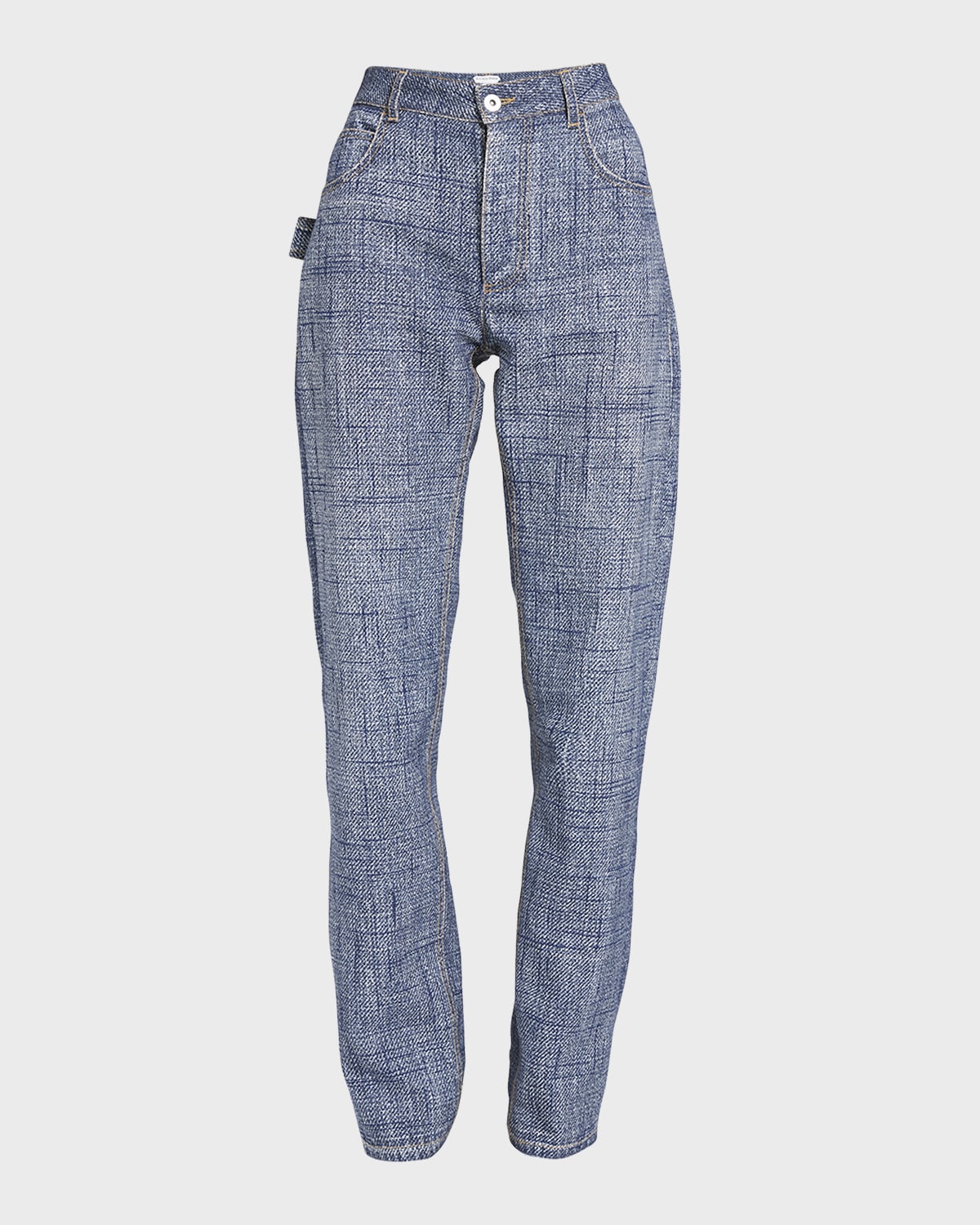 Bottega Veneta Mid-Rise Straight-Leg Denim Trousers